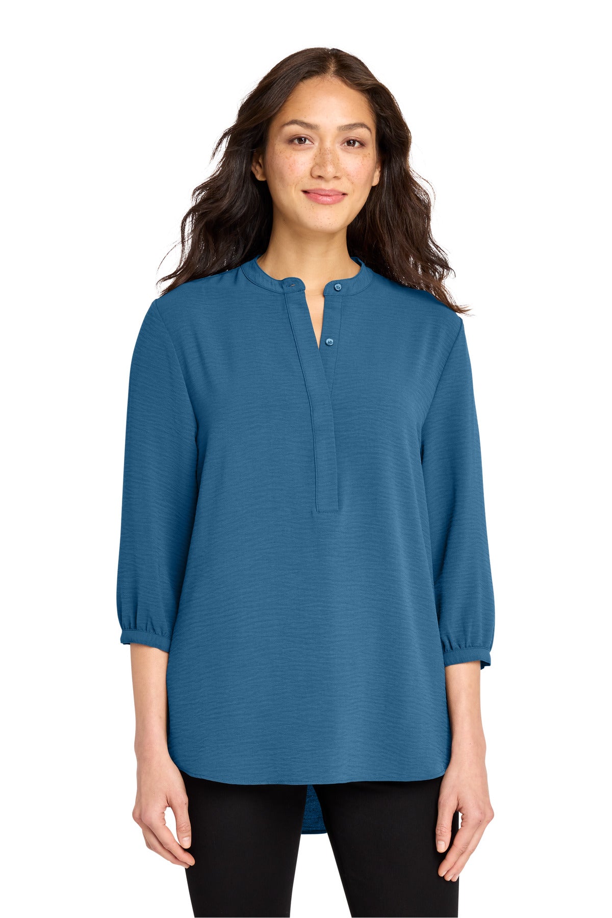 Port Authority ® Women's 3/4-Sleeve Textured Crepe Tunic LW713