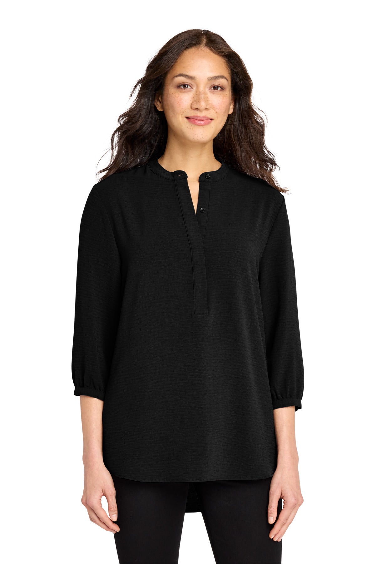 Port Authority ® Women's 3/4-Sleeve Textured Crepe Tunic LW713