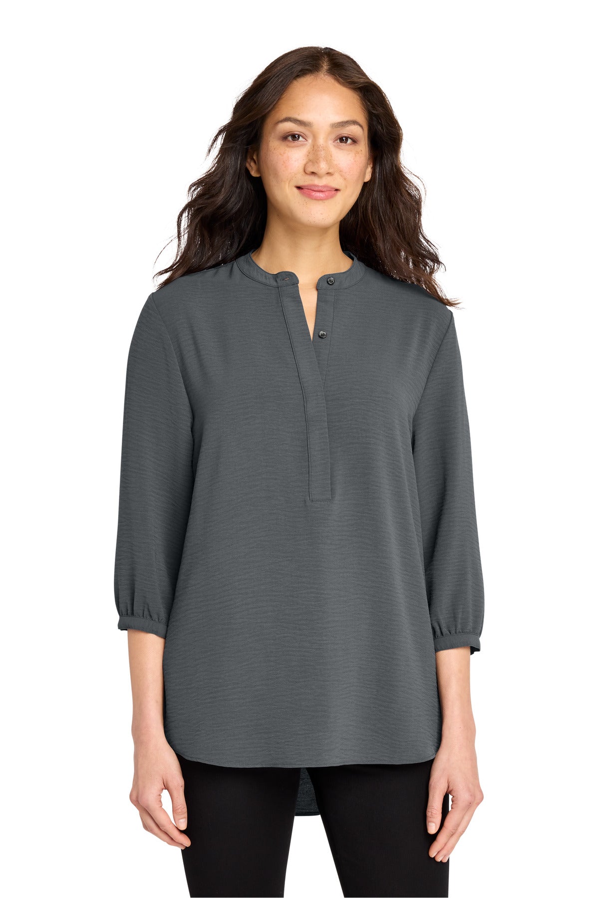 Port Authority ® Women's 3/4-Sleeve Textured Crepe Tunic LW713