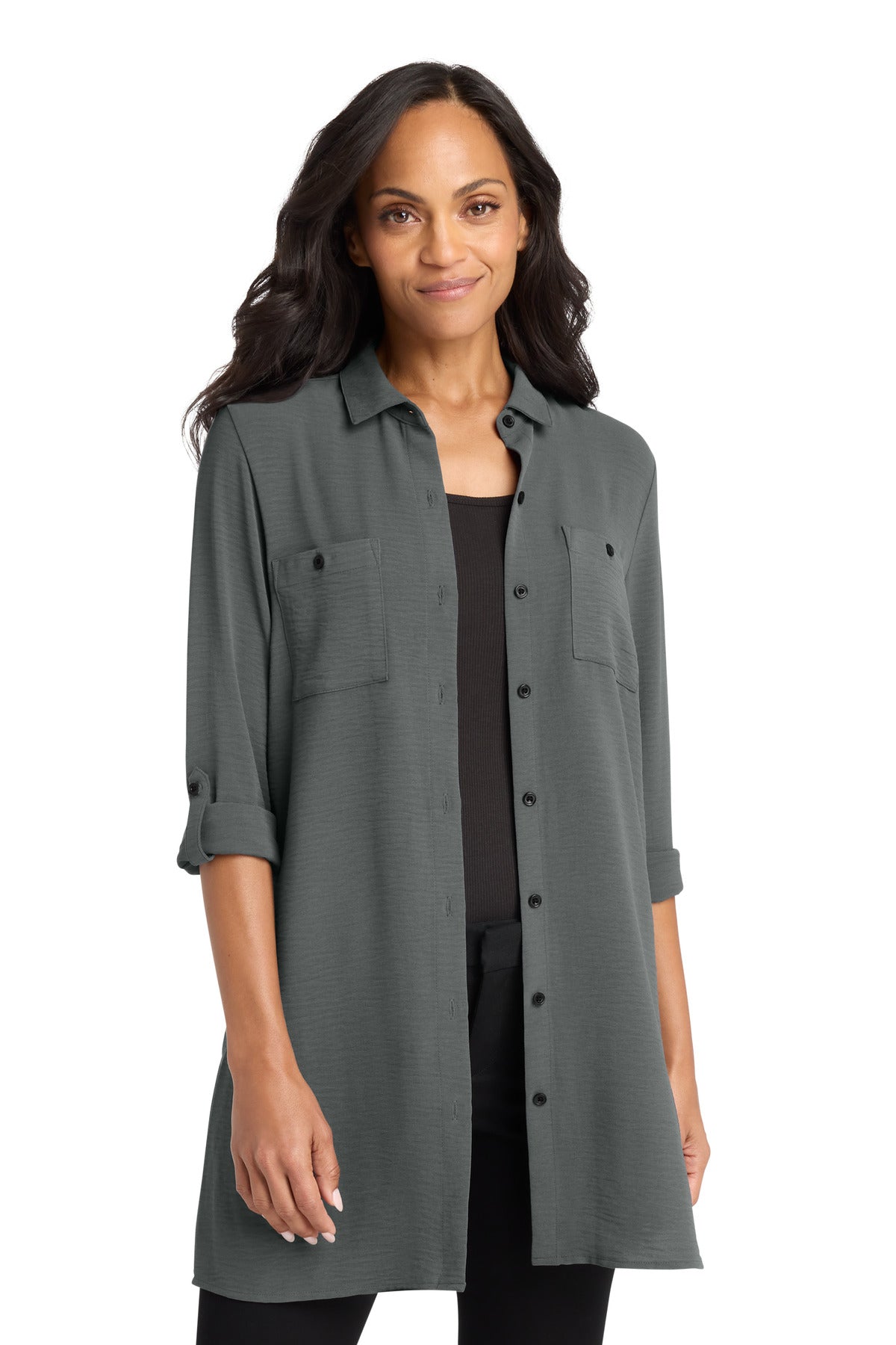 Port Authority ® Women's Textured Crepe Long Tunic LW715