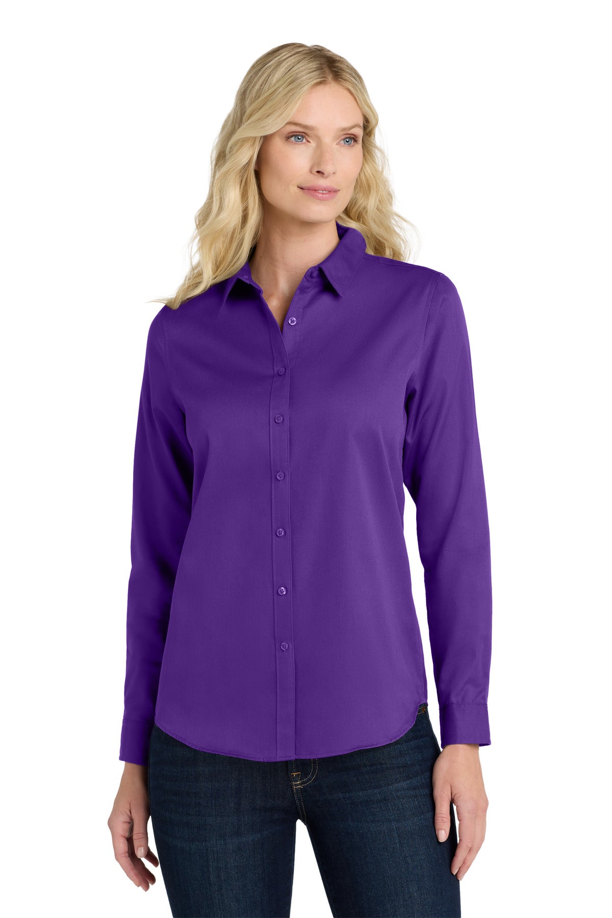Port Authority ® Women's Long Sleeve SuperPro React ™ Twill Shirt. LW808
