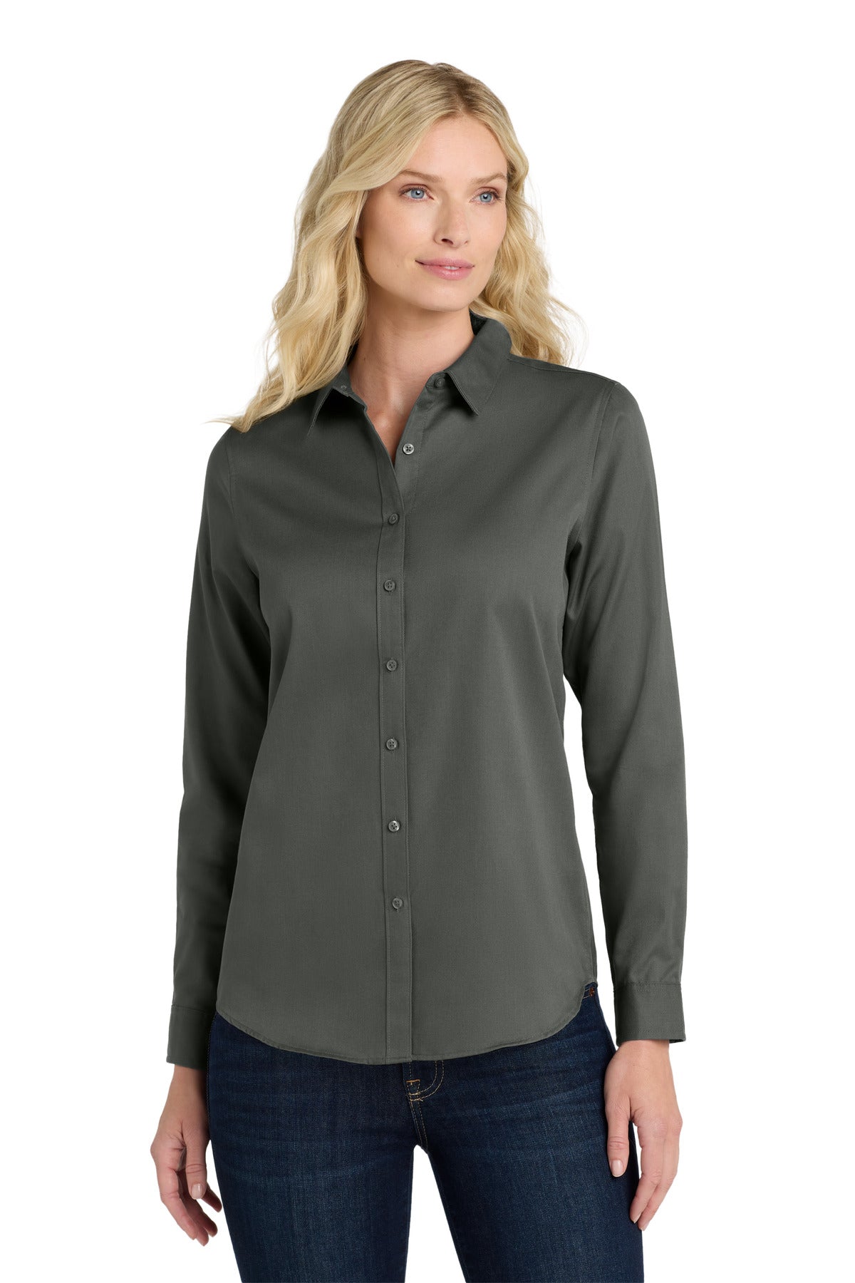 Port Authority ® Women's Long Sleeve SuperPro React ™ Twill Shirt. LW808