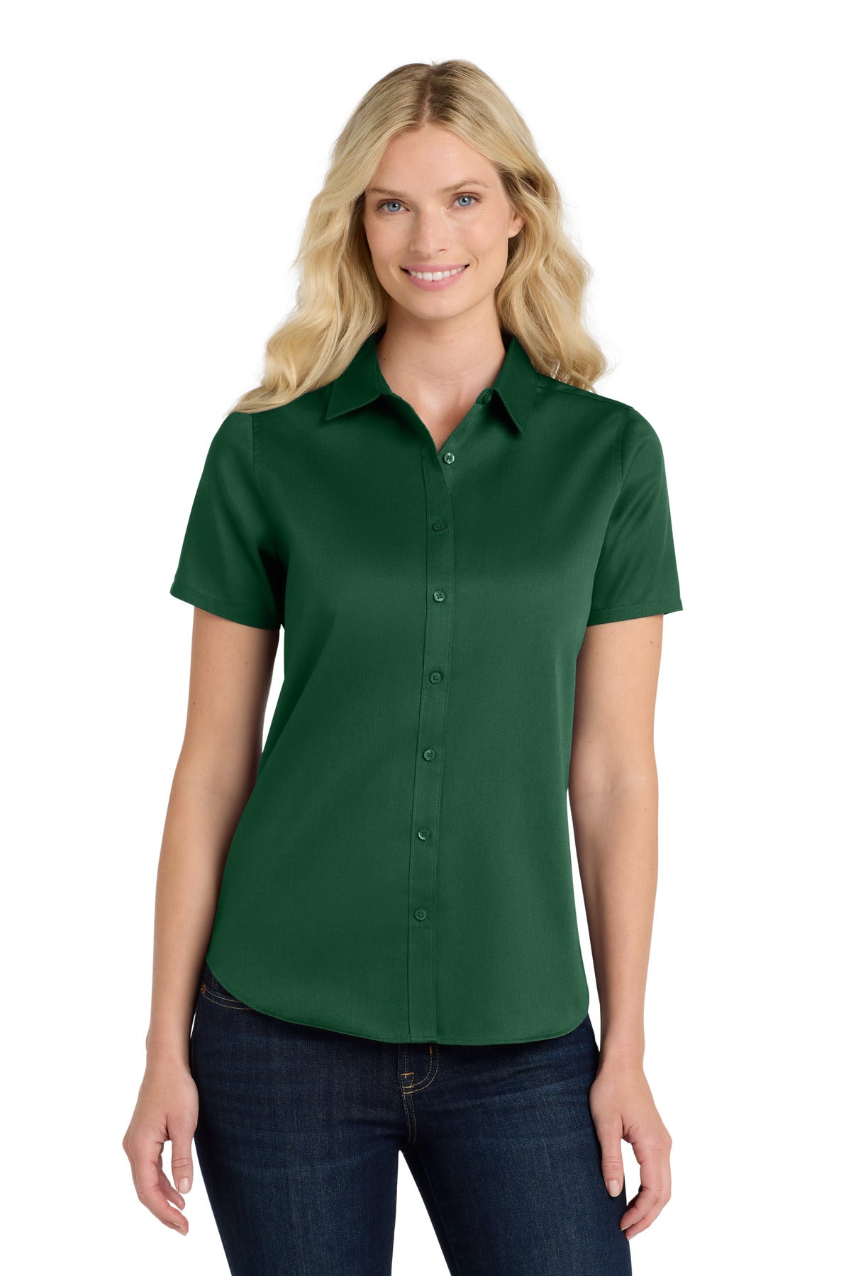 Port Authority ® Women's Short Sleeve SuperPro React ™ Twill Shirt. LW809