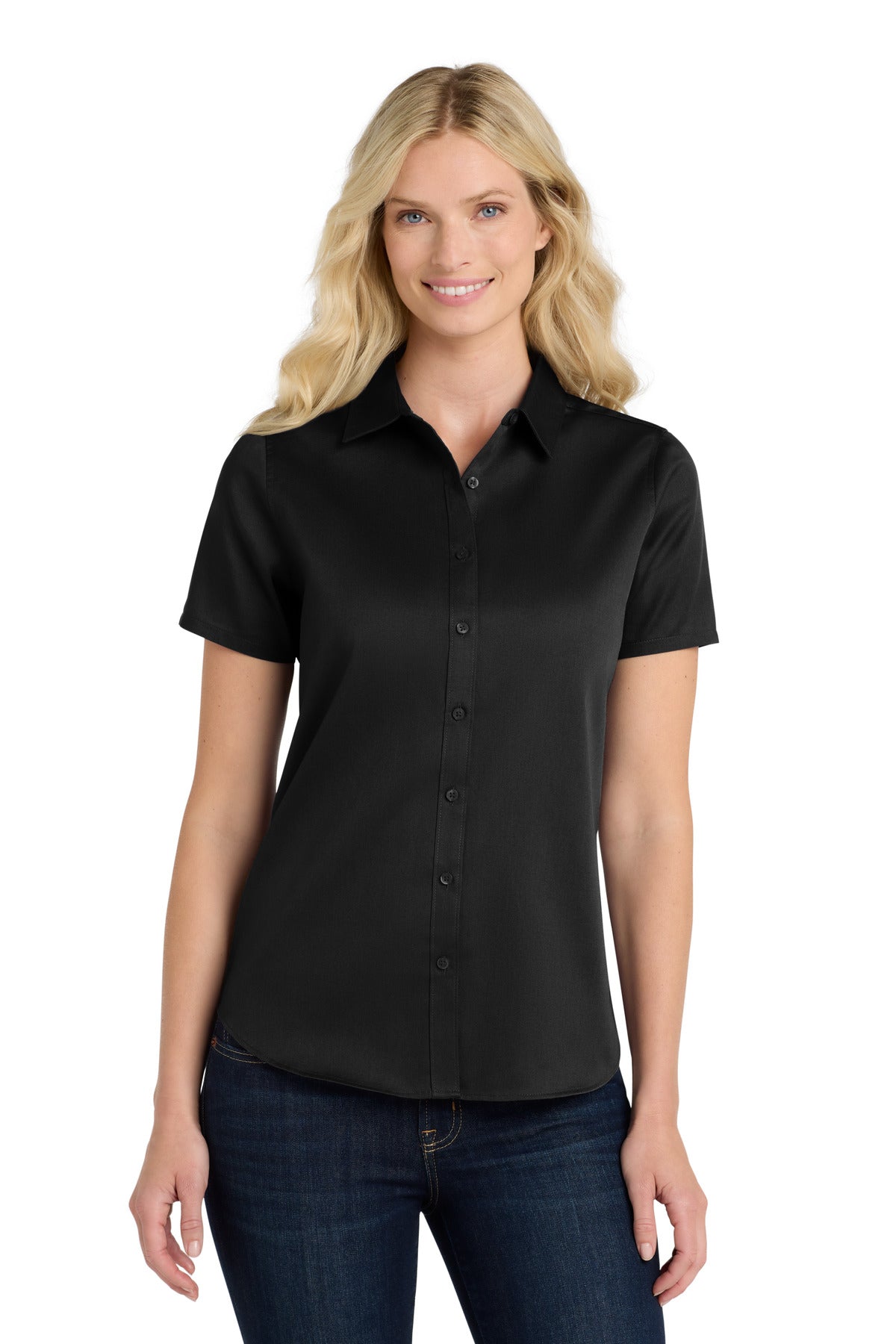 Port Authority ® Women's Short Sleeve SuperPro React ™ Twill Shirt. LW809