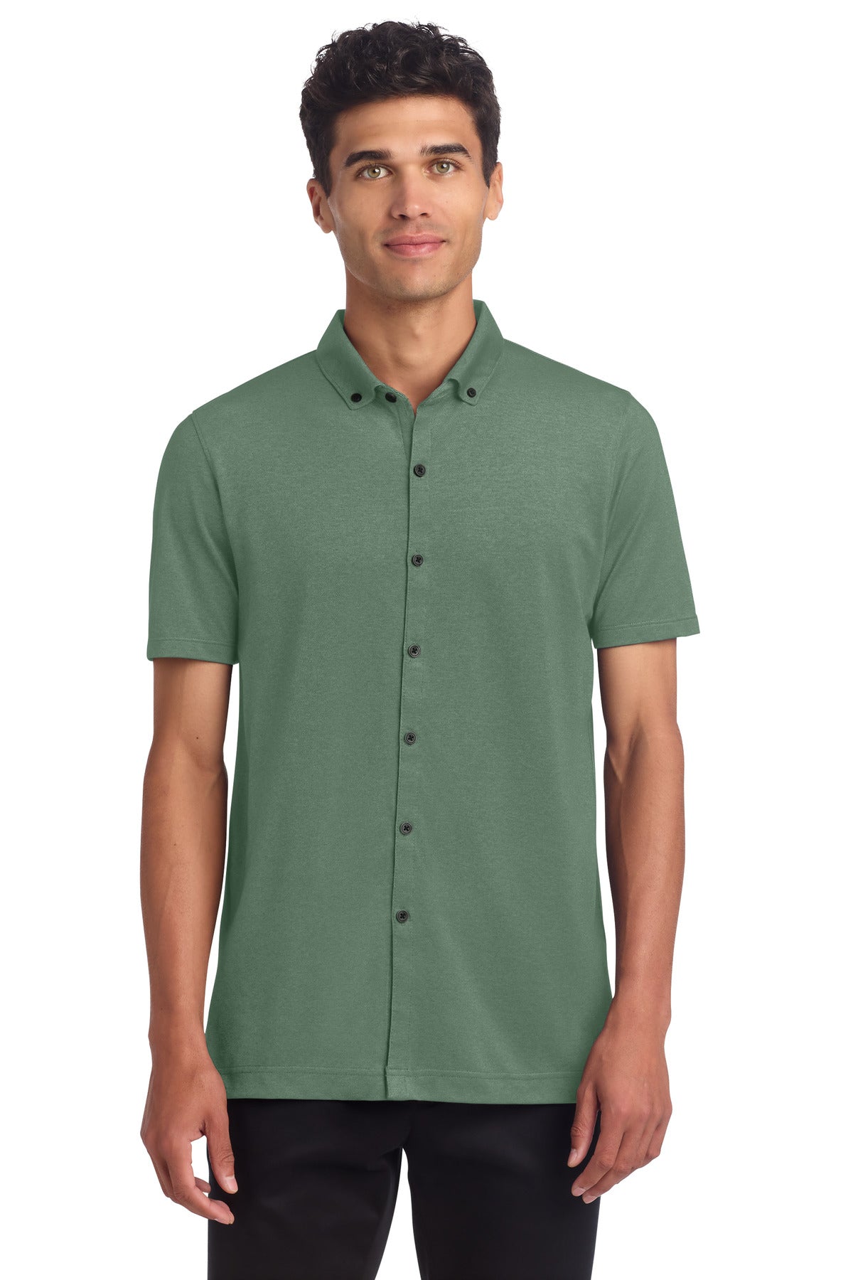 Mercer+Mettle ® Stretch Pique Full-Button Polo MM1006