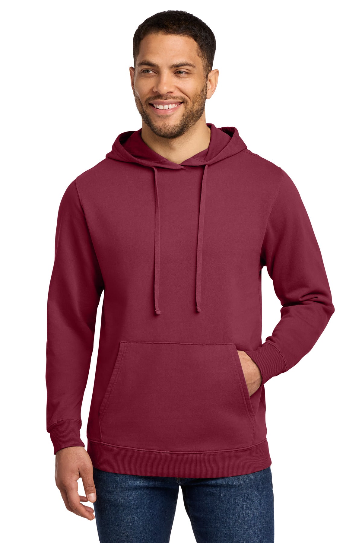 Port & Co ® Beach Wash ® Garment-Dyed Pullover Hooded Sweatshirt. PC098H