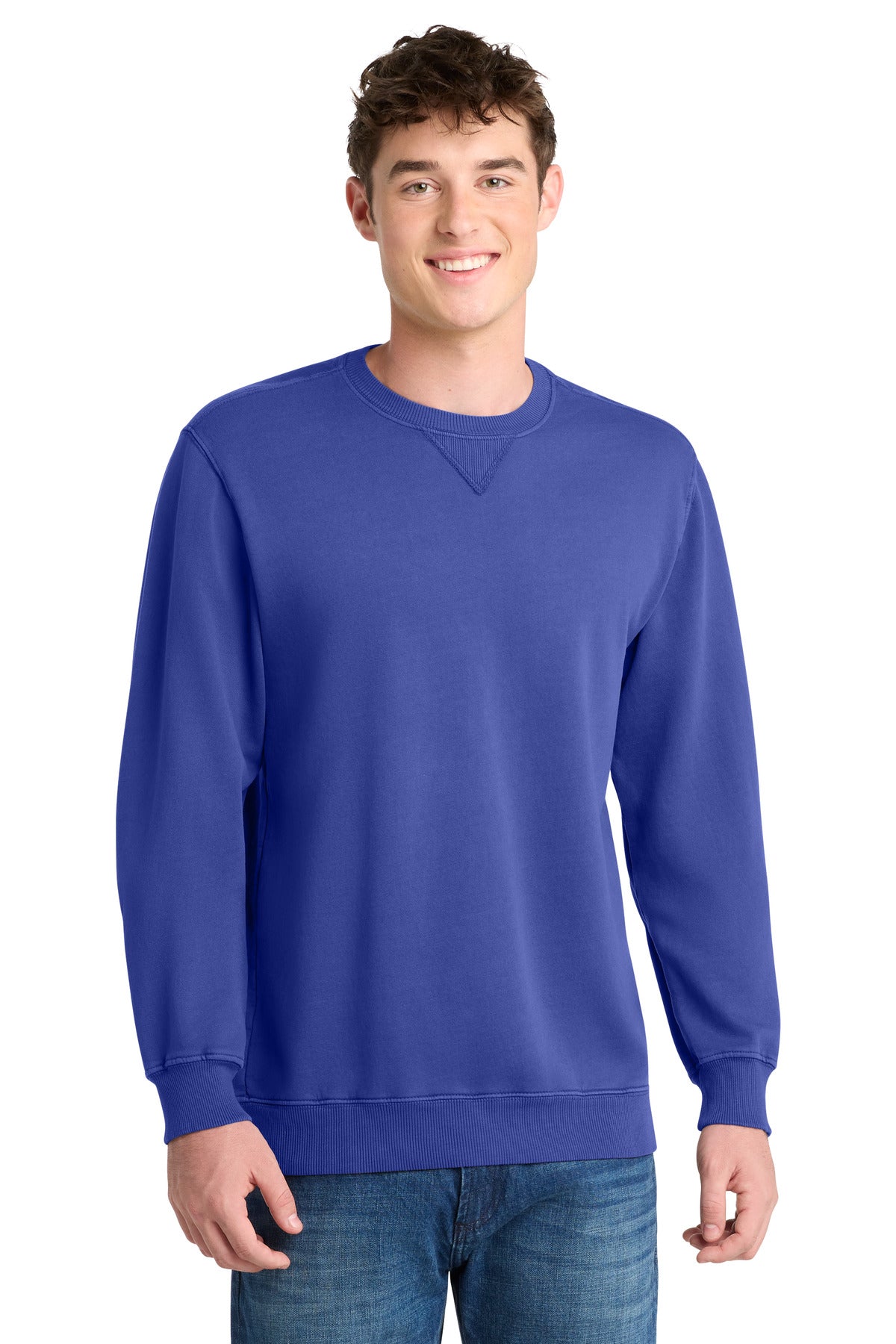 Port & Co ® Beach Wash ® Garment-Dyed Crewneck Sweatshirt PC098