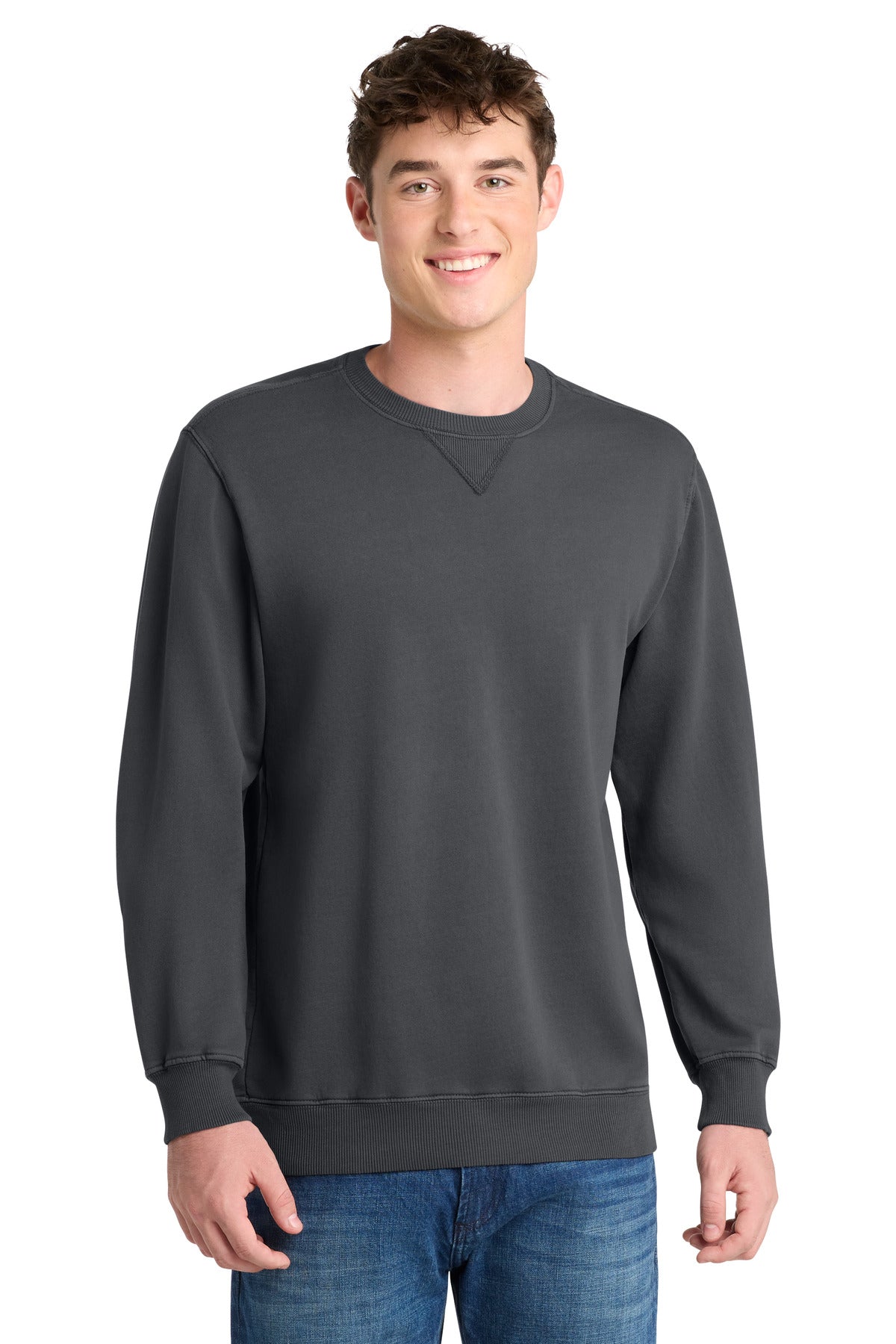Port & Co ® Beach Wash ® Garment-Dyed Crewneck Sweatshirt PC098
