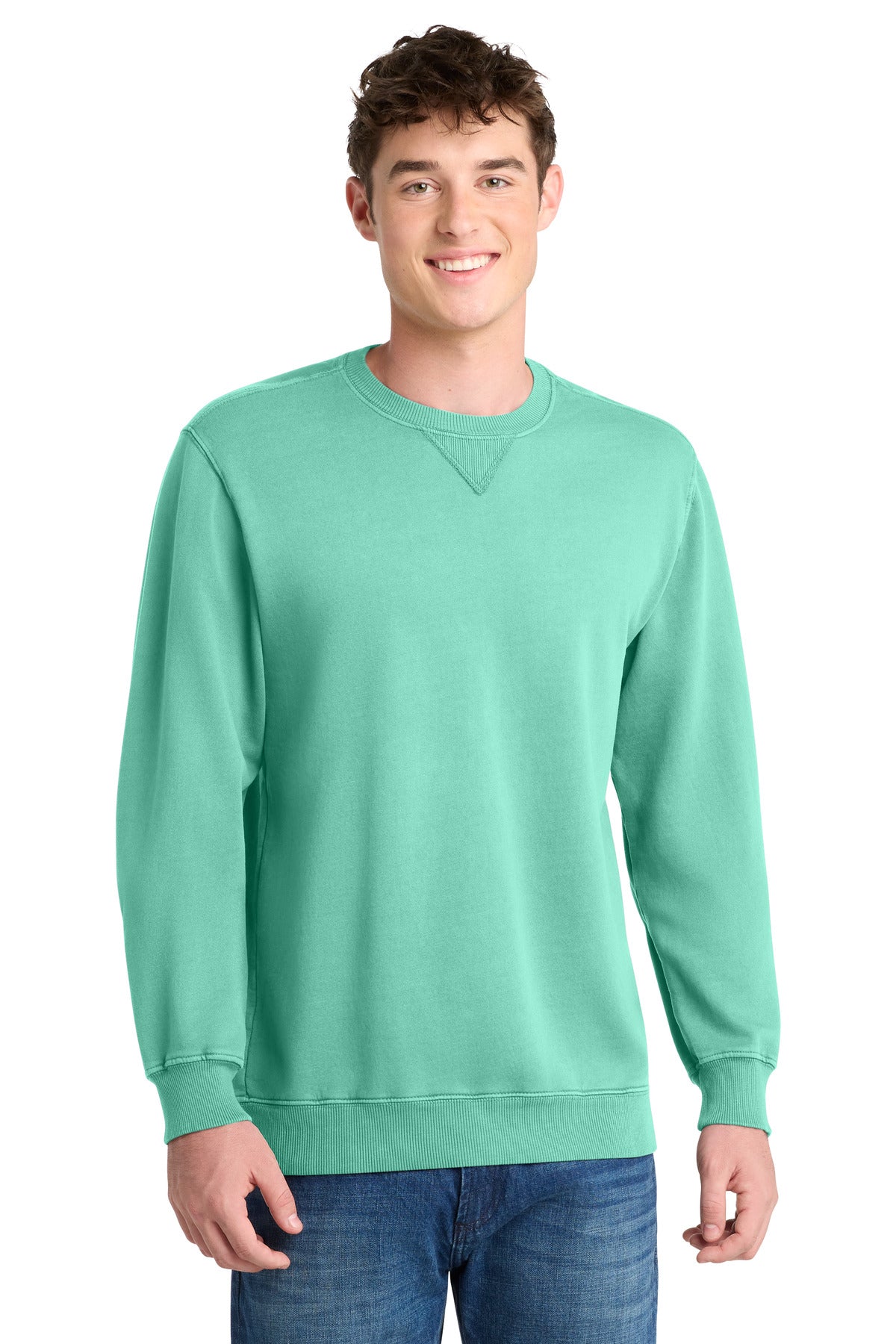 Port & Co ® Beach Wash ® Garment-Dyed Crewneck Sweatshirt PC098