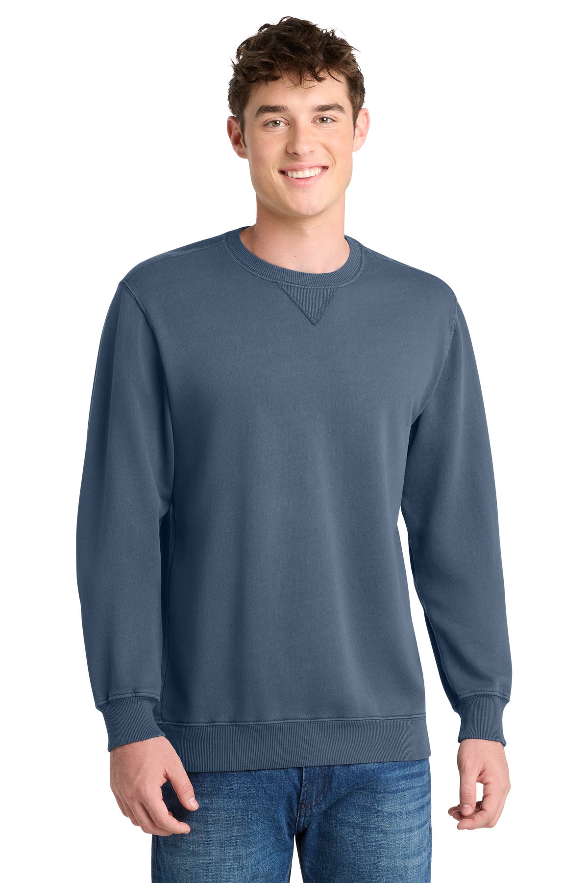 Port & Co ® Beach Wash ® Garment-Dyed Crewneck Sweatshirt PC098