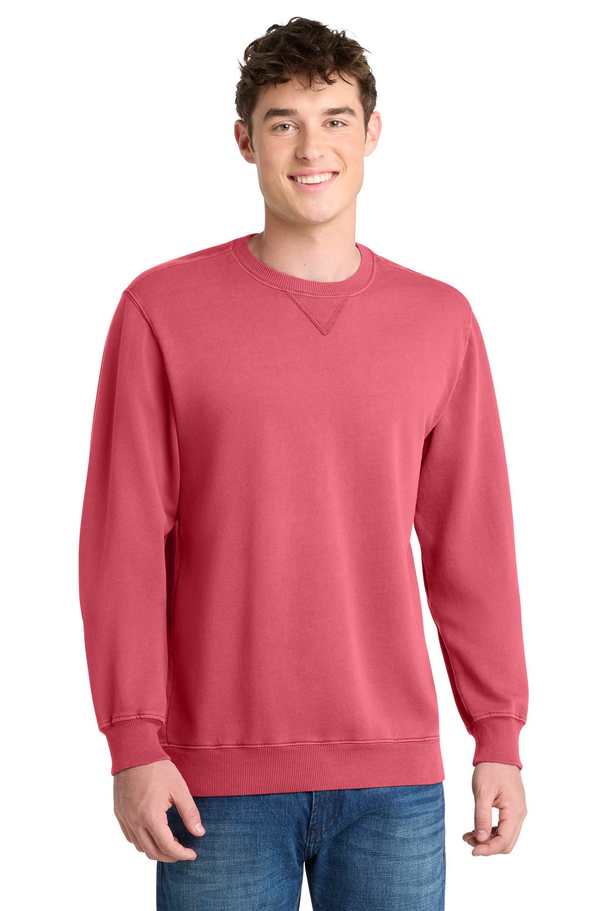 Port & Co ® Beach Wash ® Garment-Dyed Crewneck Sweatshirt PC098