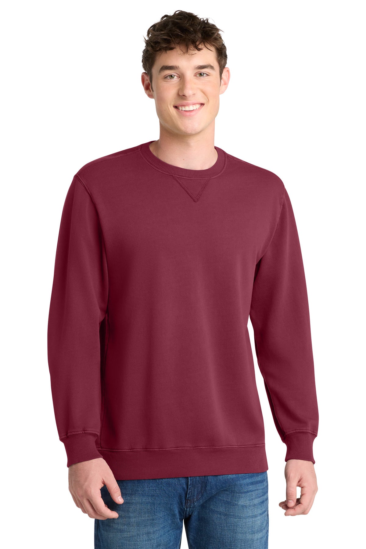 Port & Co ® Beach Wash ® Garment-Dyed Crewneck Sweatshirt PC098