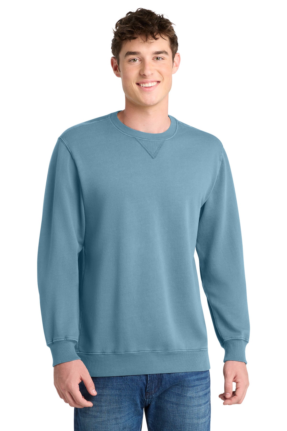 Port & Co ® Beach Wash ® Garment-Dyed Crewneck Sweatshirt PC098