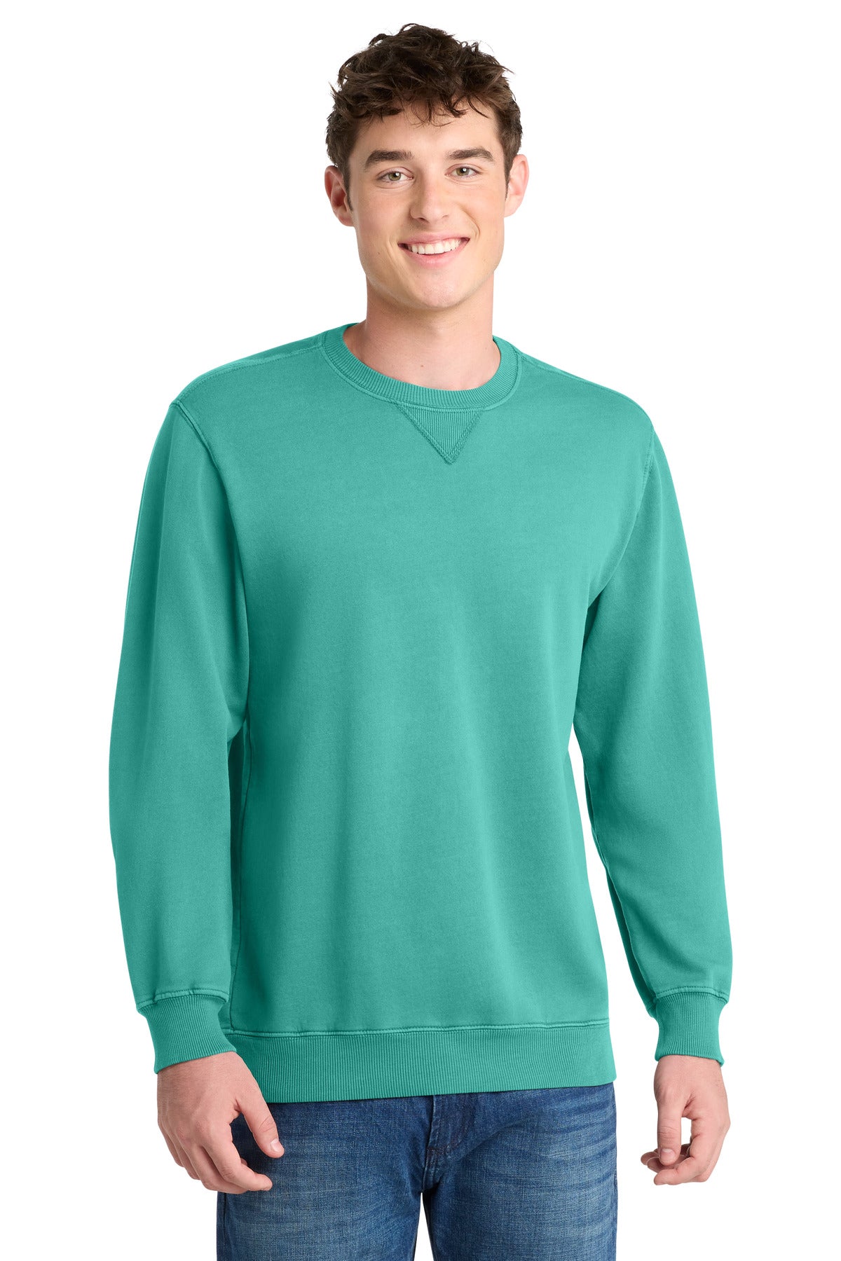 Port & Co ® Beach Wash ® Garment-Dyed Crewneck Sweatshirt PC098