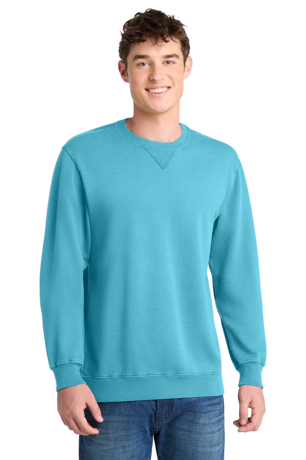 Port & Co ® Beach Wash ® Garment-Dyed Crewneck Sweatshirt PC098