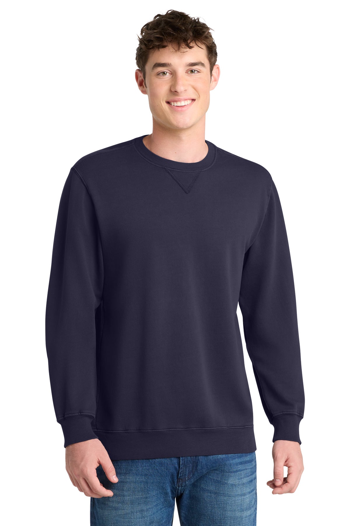 Port & Co ® Beach Wash ® Garment-Dyed Crewneck Sweatshirt PC098