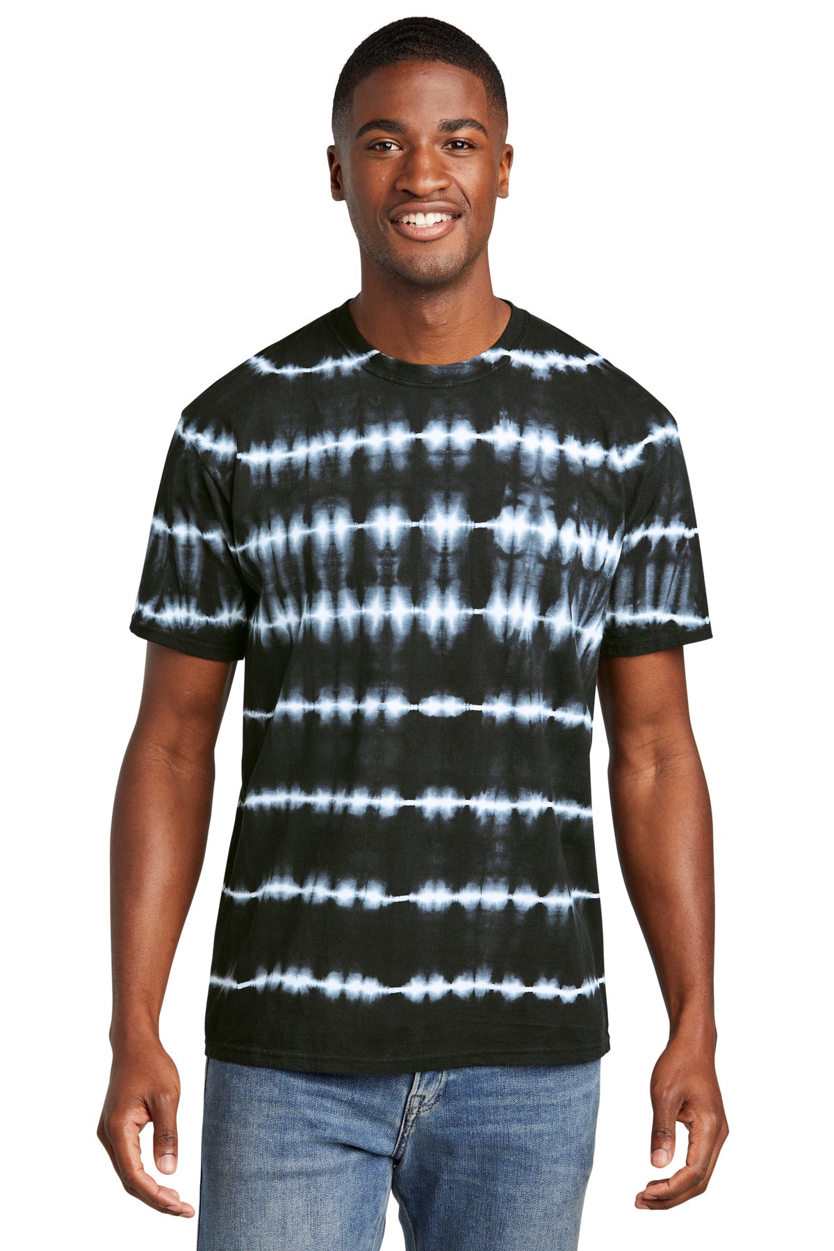 Port & Co ™ Allover Stripe Tie-Dye Tee PC142