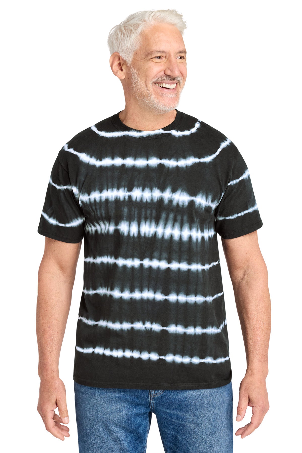 Port & Co ® Allover Stripe Tie-Dye Tee PC142