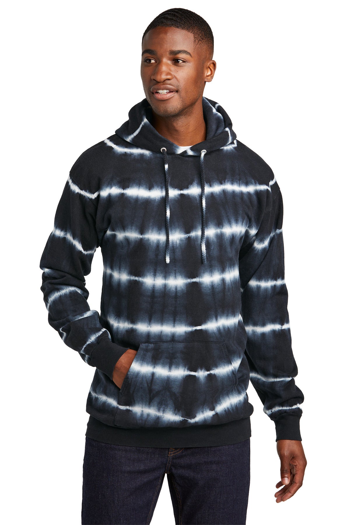 Port & Co ™ Allover Stripe Tie-Dye Fleece PC143