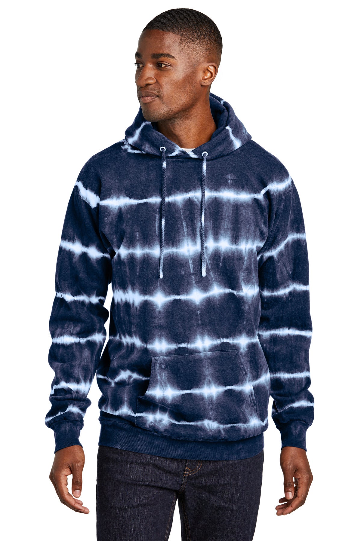 Port & Co ™ Allover Stripe Tie-Dye Fleece PC143