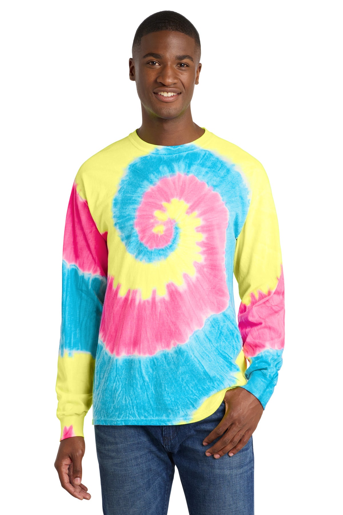 Port & Co ® Tie-Dye Long Sleeve Tee. PC147LS