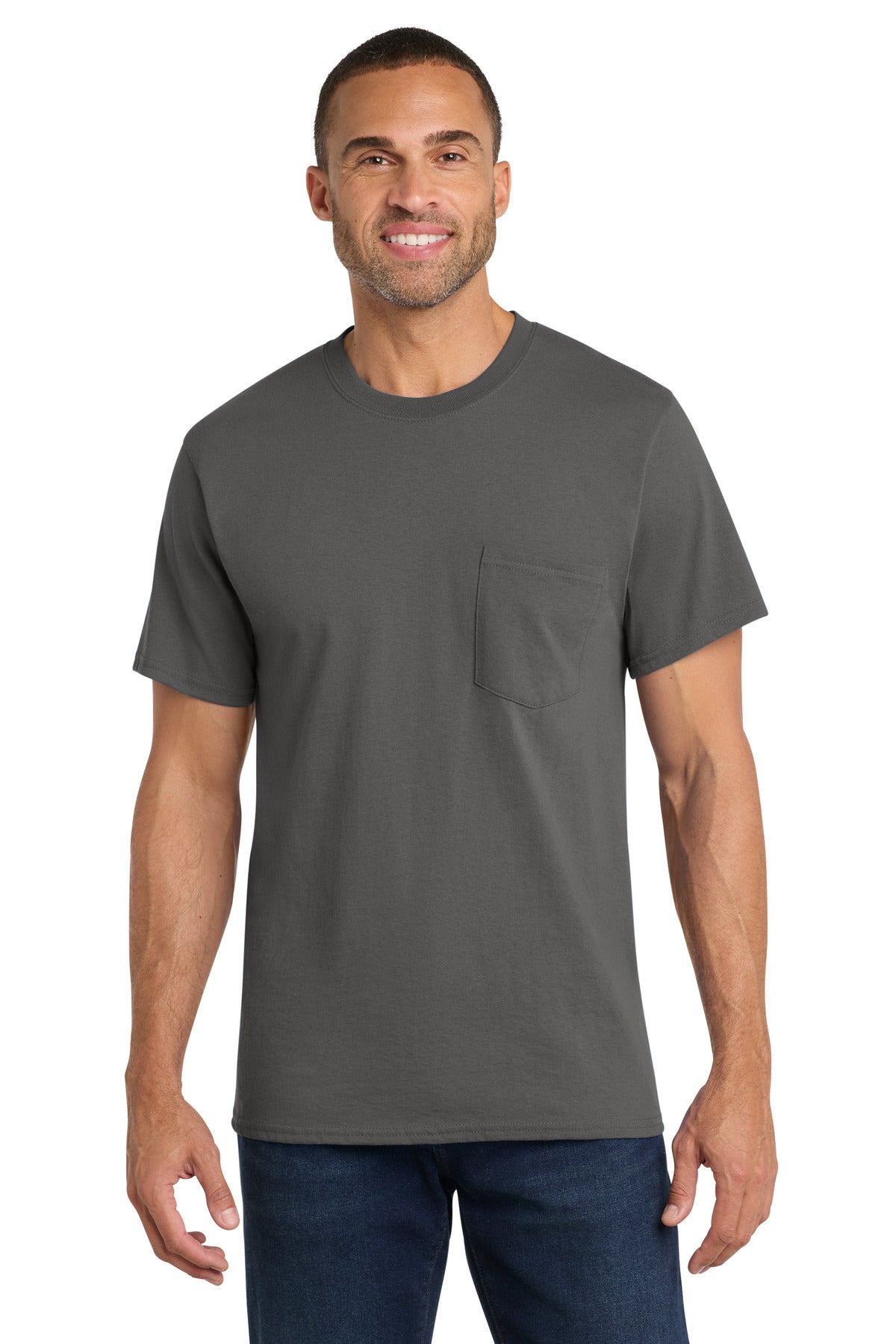 Port & Co ® Core Cotton Pocket Tee. PC54P
