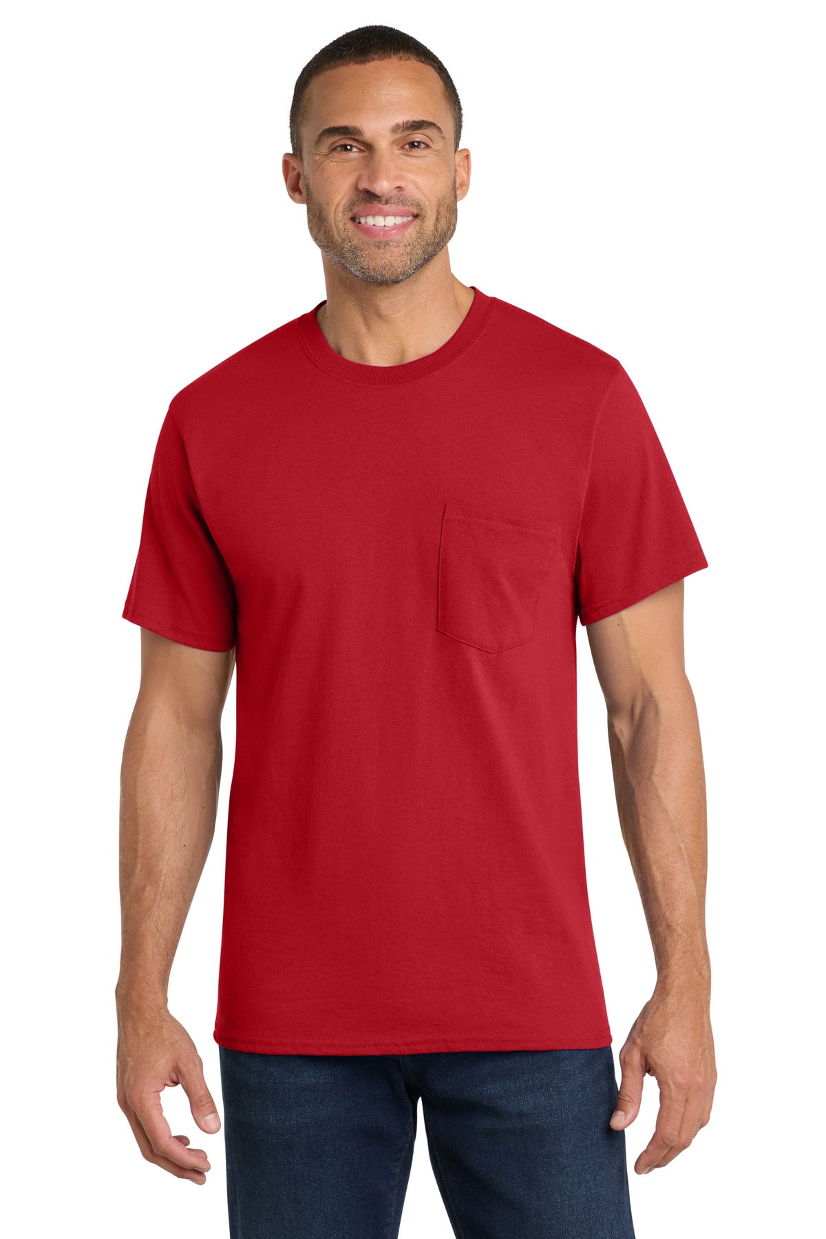 Port & Co ® Core Cotton Pocket Tee. PC54P