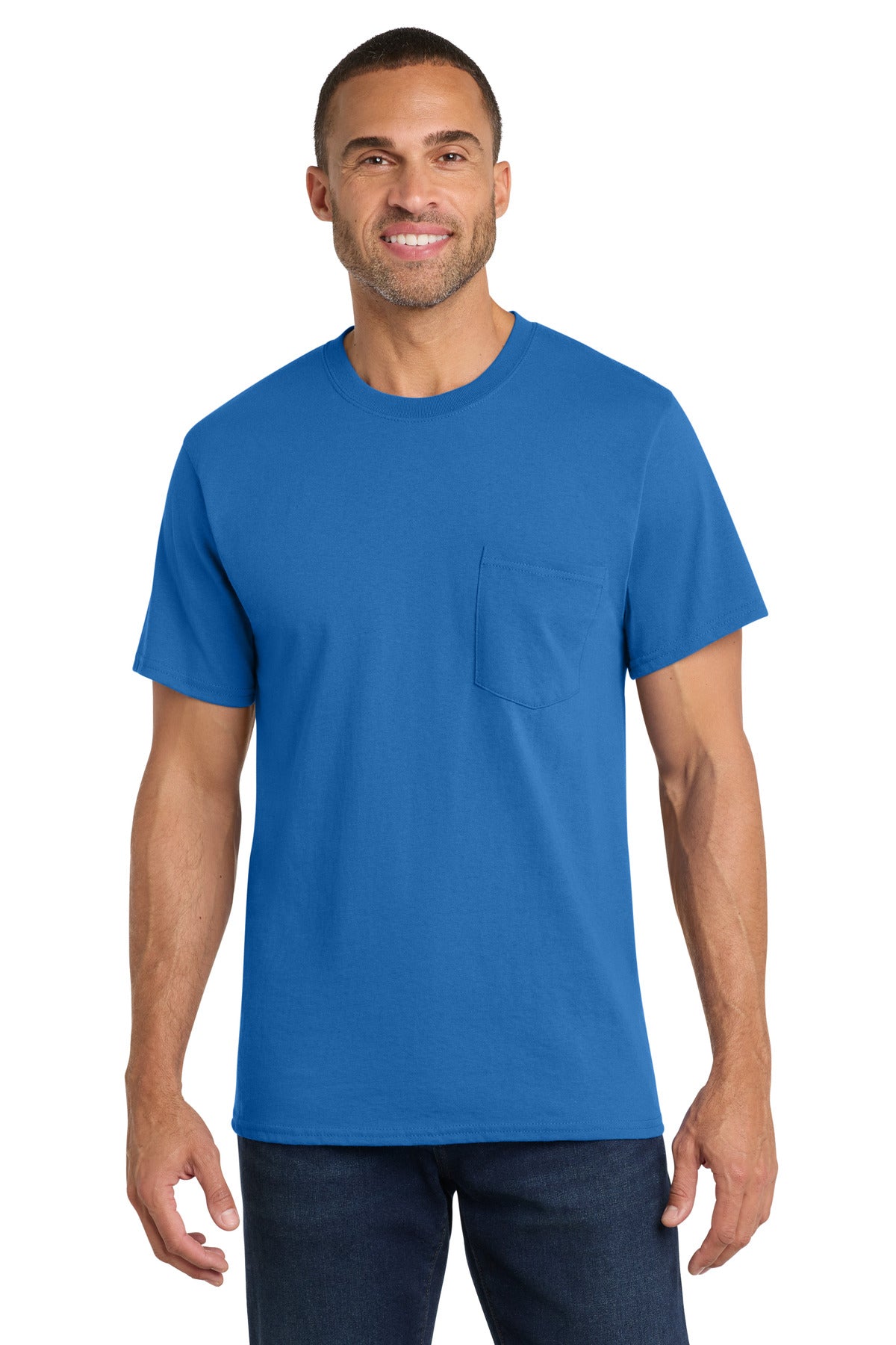 Port & Co ® Core Cotton Pocket Tee. PC54P
