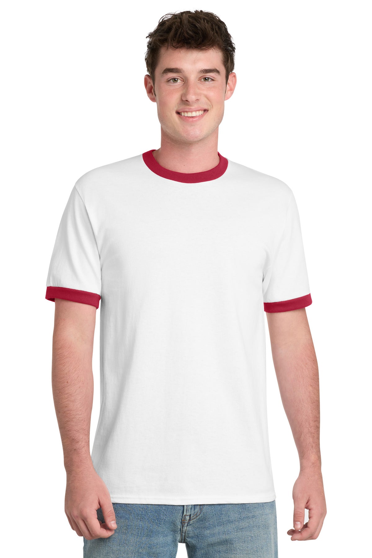 Port & Co ® Core Cotton Ringer Tee. PC54R