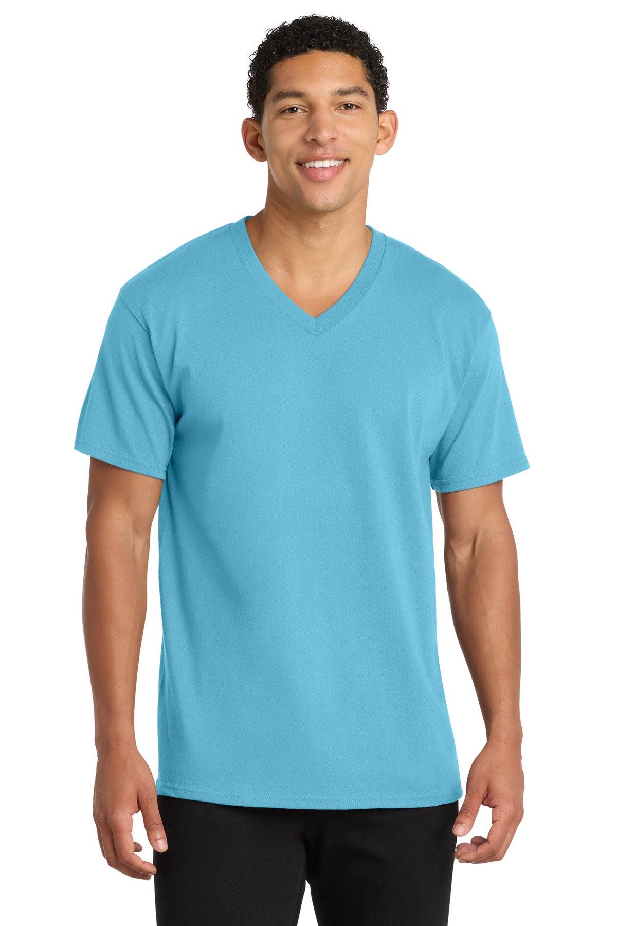 Port & Co ® Core Cotton V-Neck Tee. PC54V