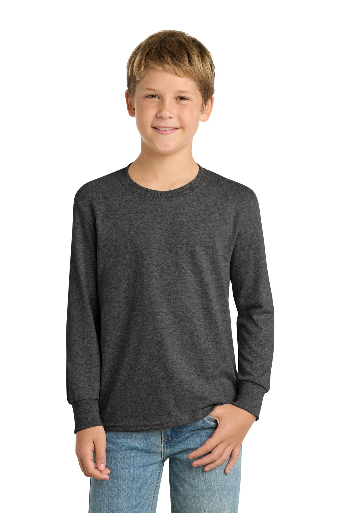 Port & Co ™ Youth Long Sleeve Core Cotton Tee. PC54YLS
