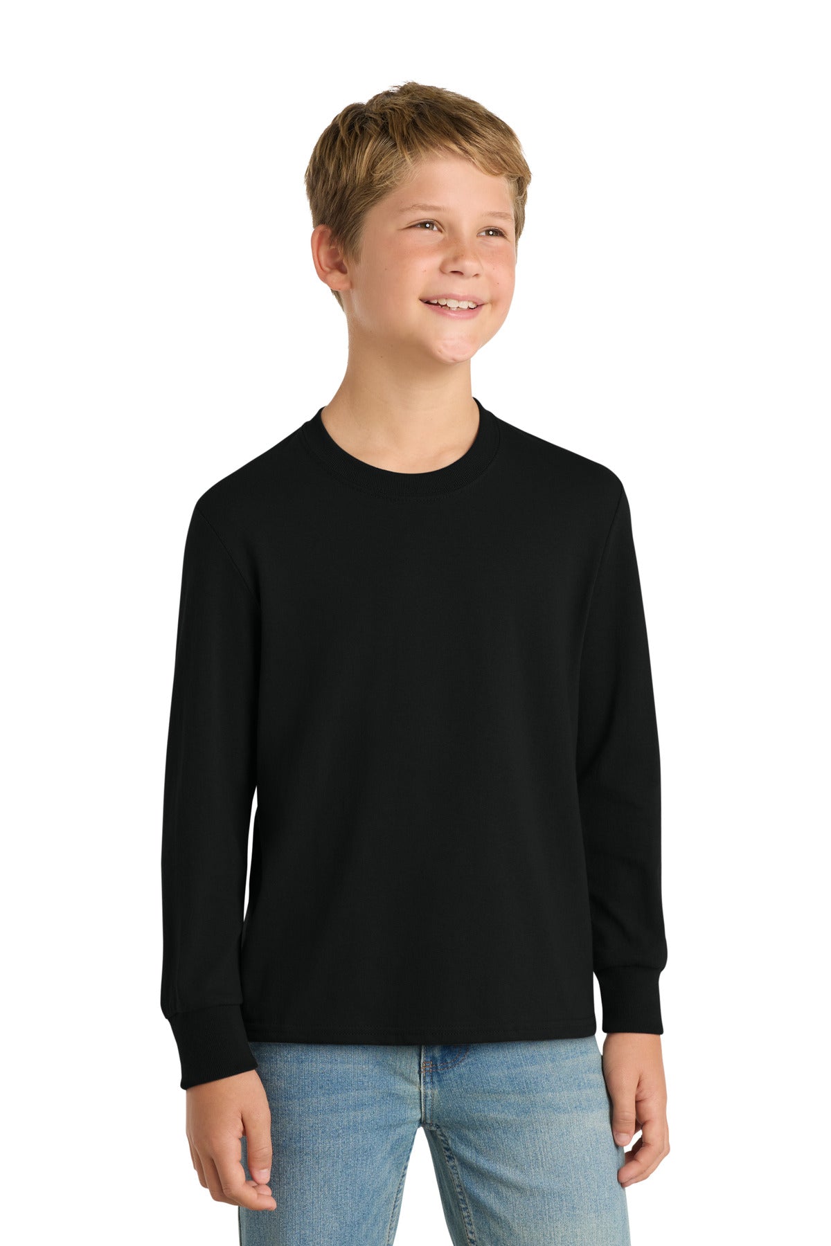 Port & Co ® Youth Long Sleeve Core Cotton Tee. PC54YLS