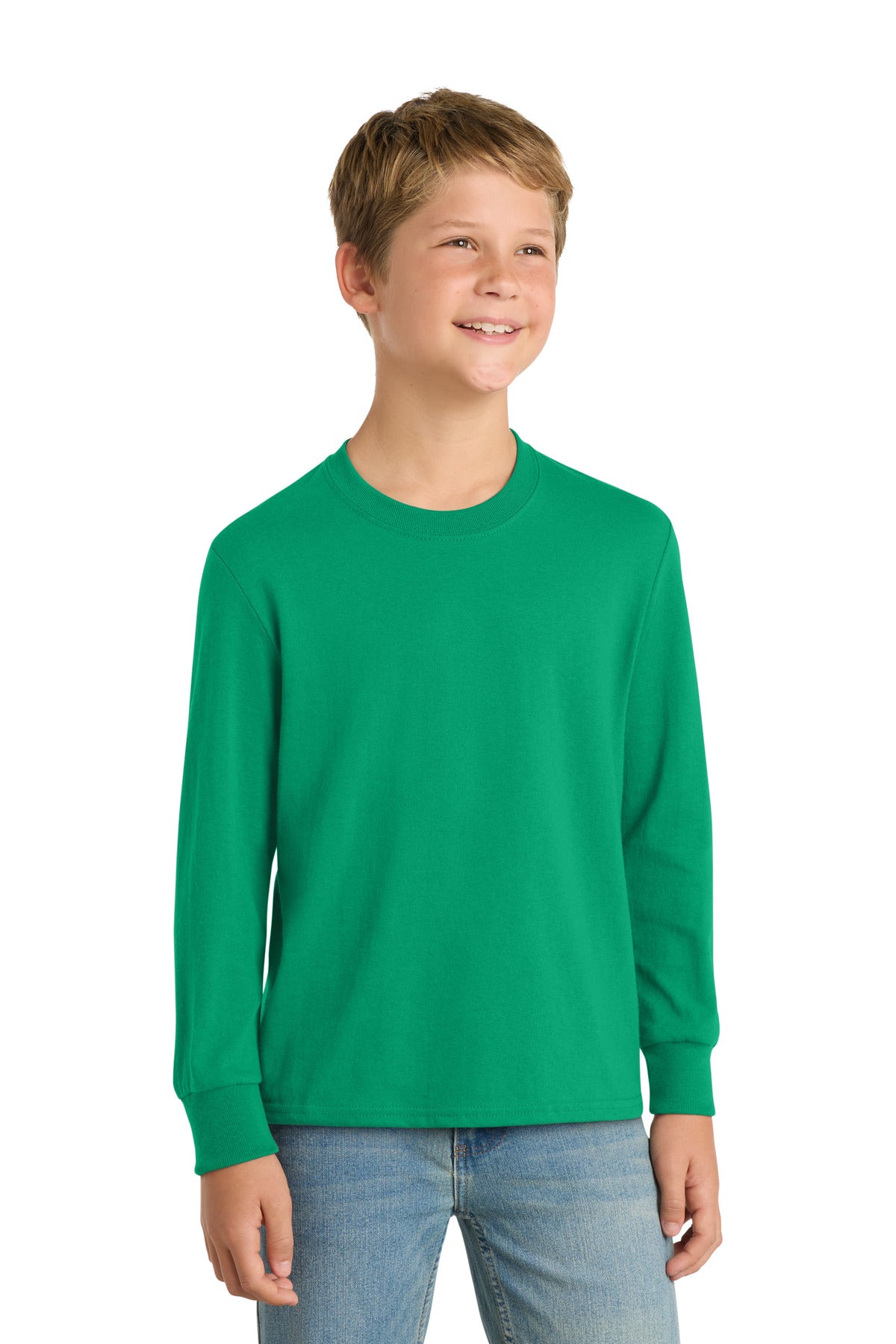 Port & Co ® Youth Long Sleeve Core Cotton Tee. PC54YLS