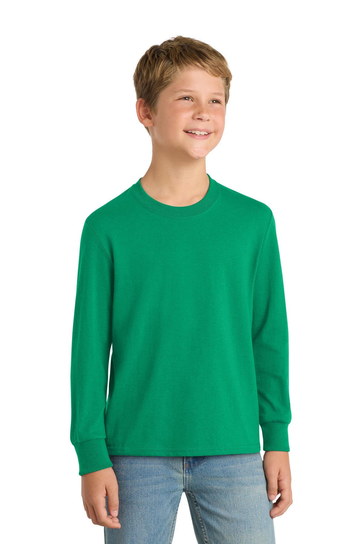 Port & Co ® Youth Long Sleeve Core Cotton Tee. PC54YLS