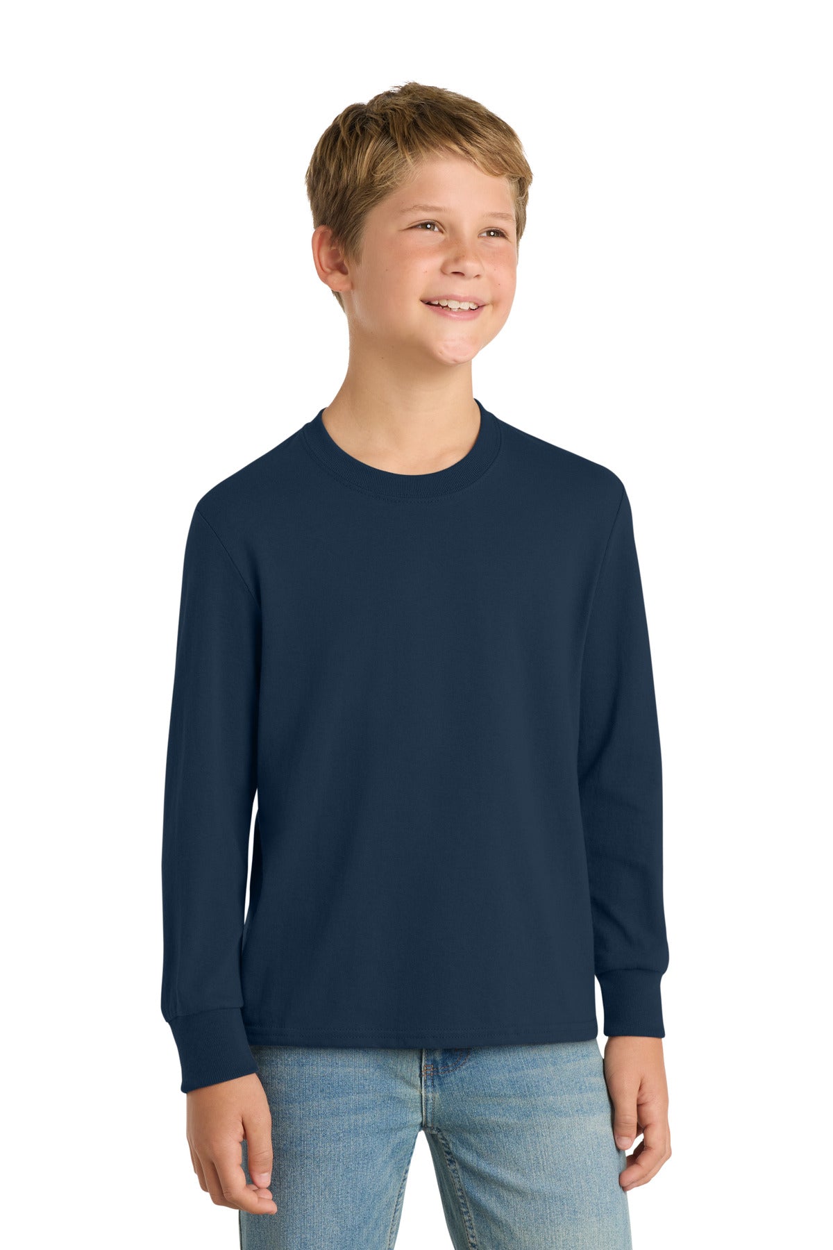 Port & Co ™ Youth Long Sleeve Core Cotton Tee. PC54YLS