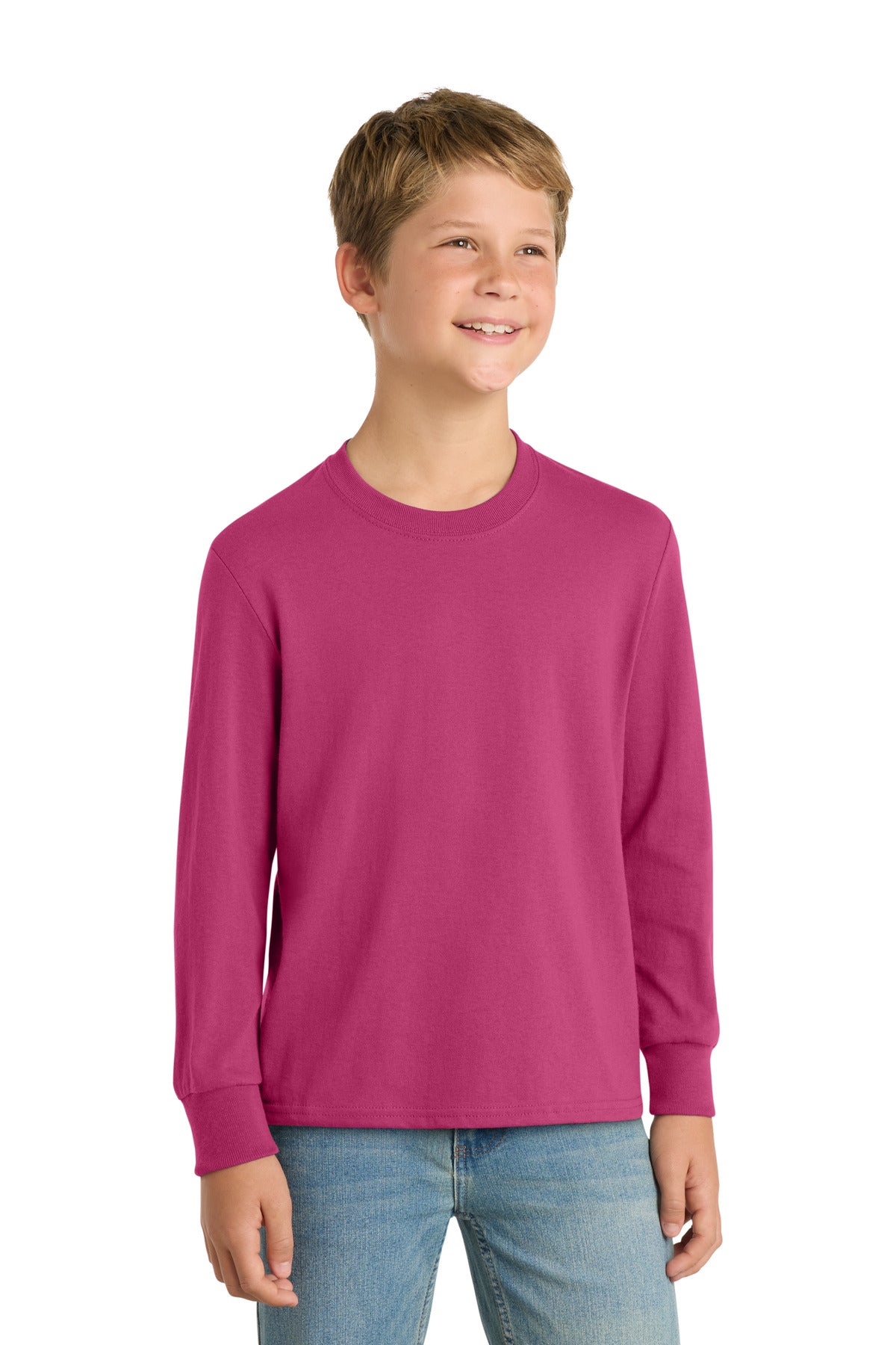 Port & Co ™ Youth Long Sleeve Core Cotton Tee. PC54YLS