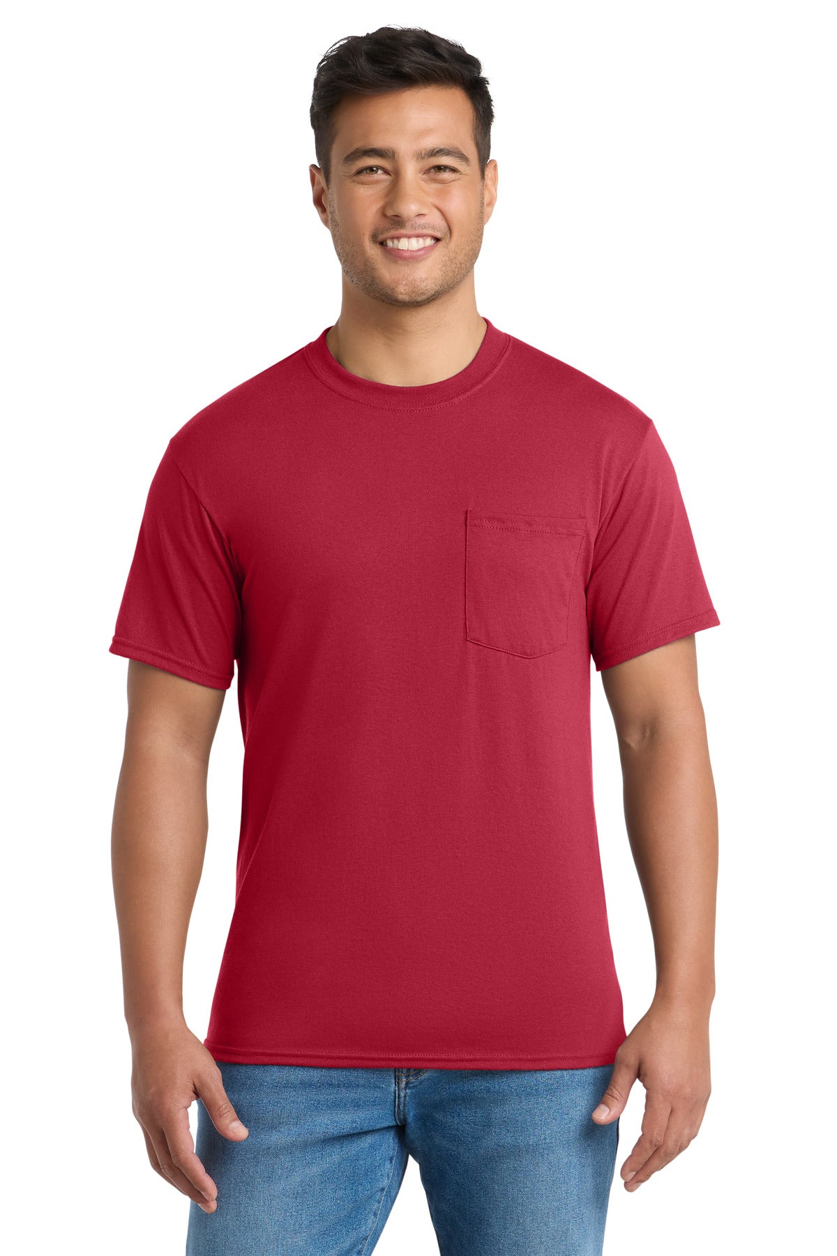 Port & Co ® Core Blend Pocket Tee. PC55P