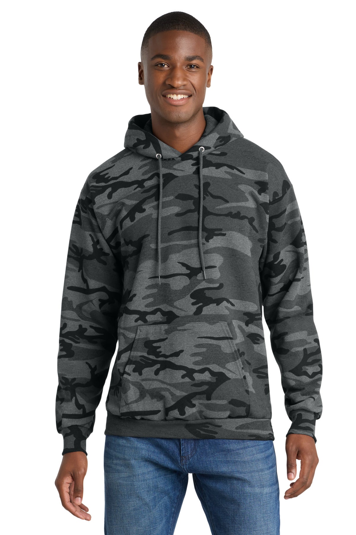 Port & Co ® Core Fleece Camo Pullover Hooded Sweatshirt. PC78HC