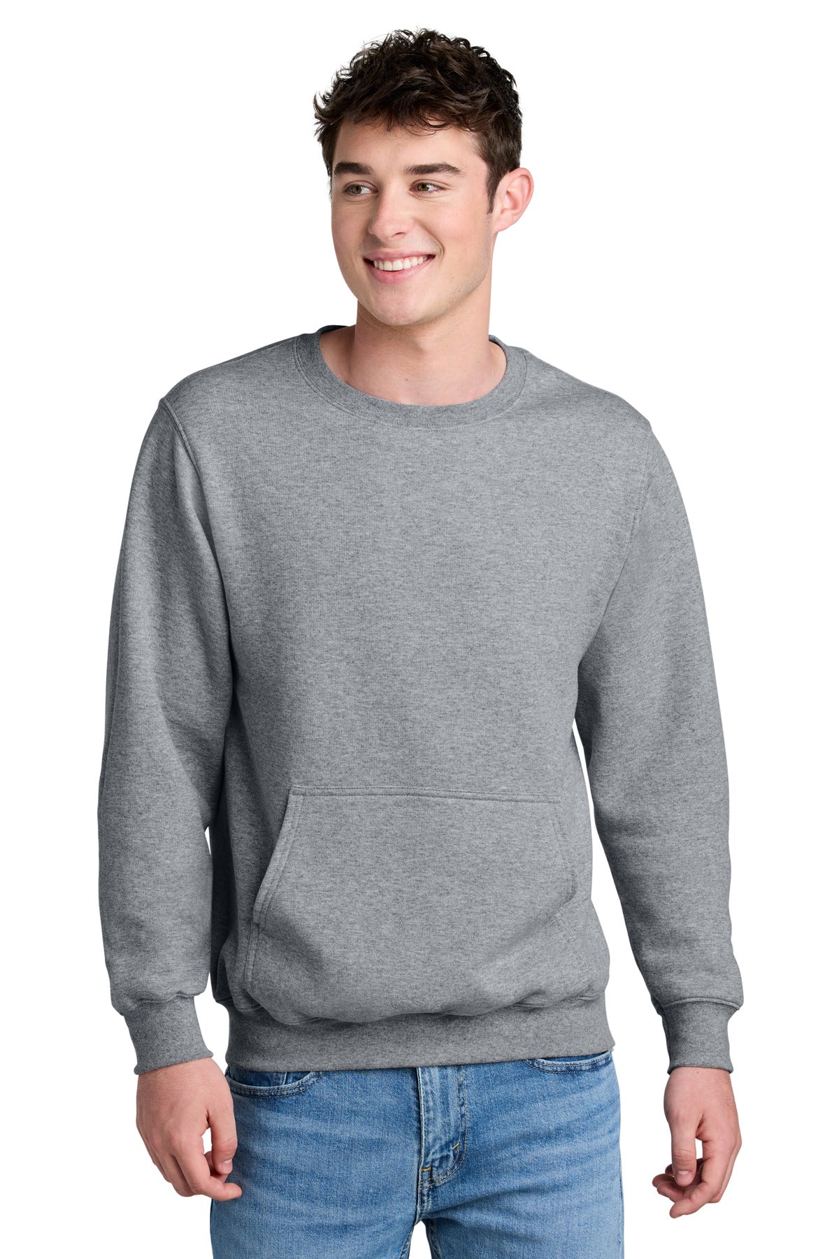 Port & Co ® Core Fleece Crewneck Pocket Sweatshirt PC78PKT