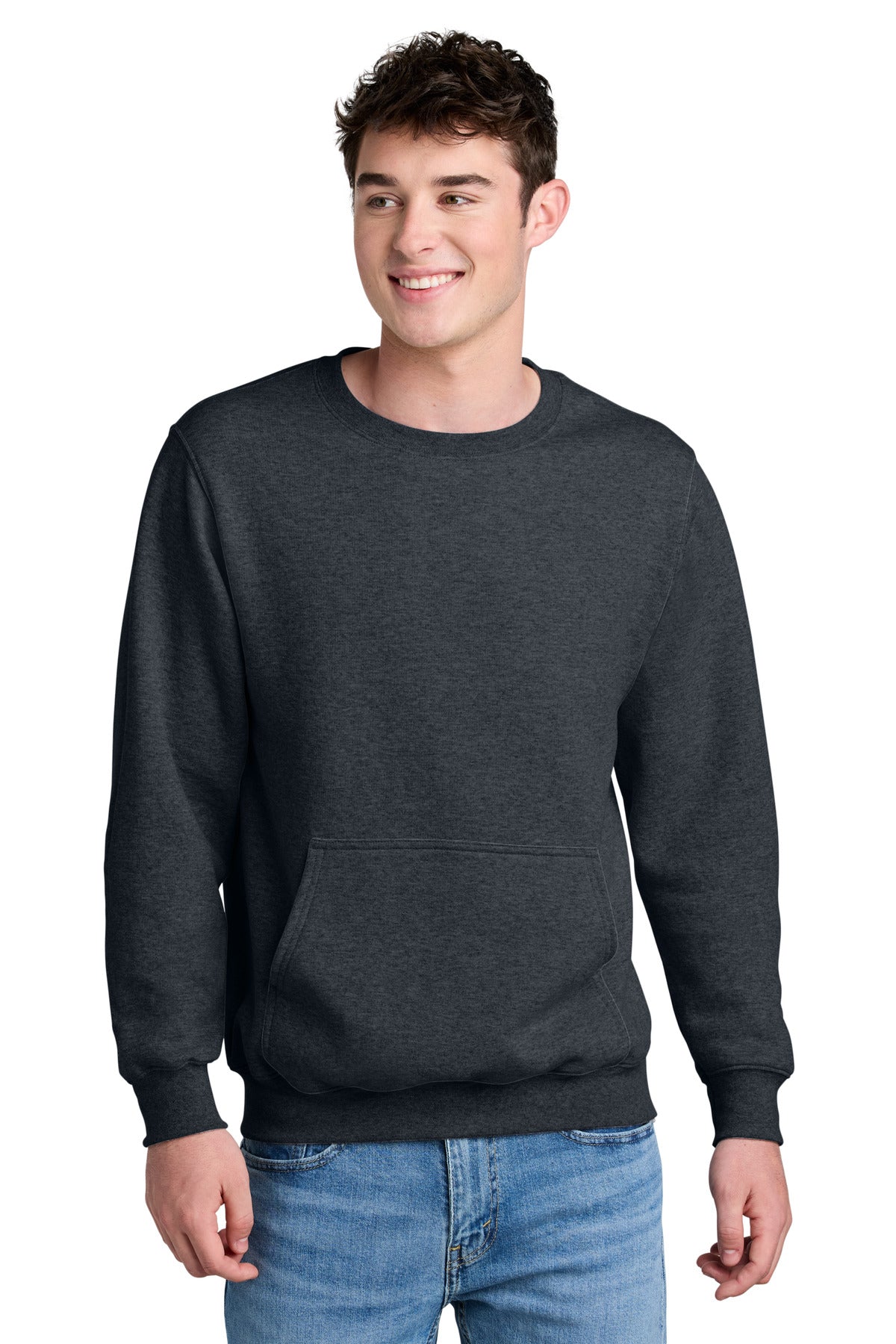 Port & Co ® Core Fleece Crewneck Pocket Sweatshirt PC78PKT