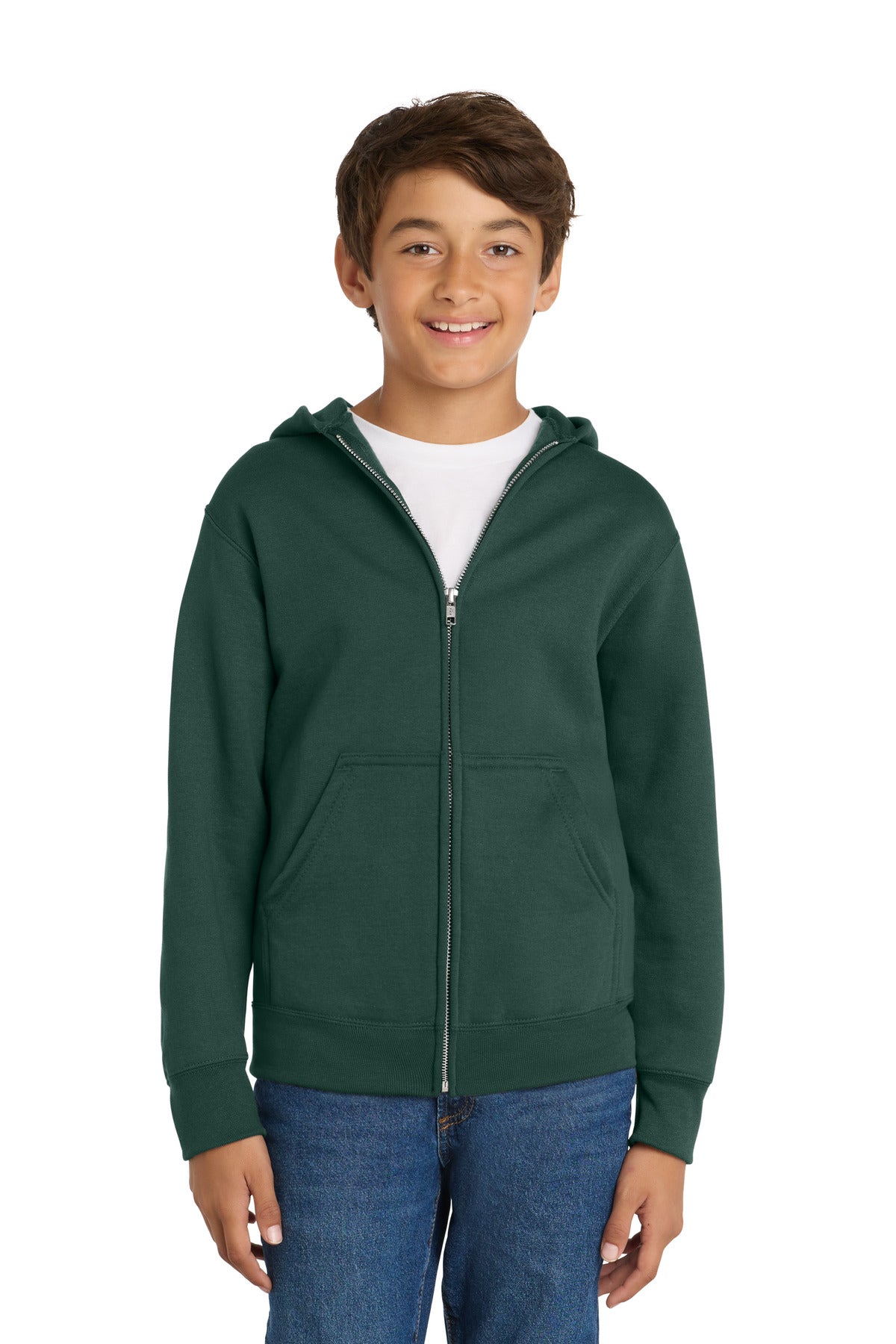 Port & Co ® Youth Core Fleece Full-Zip Hooded Sweatshirt PC78YZH