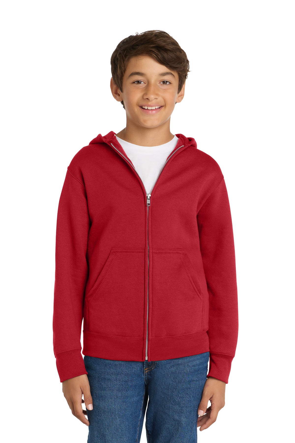 Port & Co ® Youth Core Fleece Full-Zip Hooded Sweatshirt PC78YZH