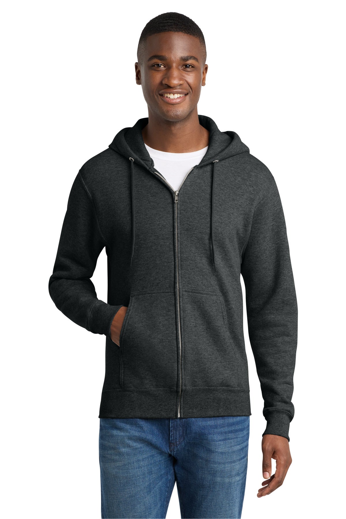 Port & Co ™ Core Fleece Full-Zip Hooded Sweatshirt. PC78ZH