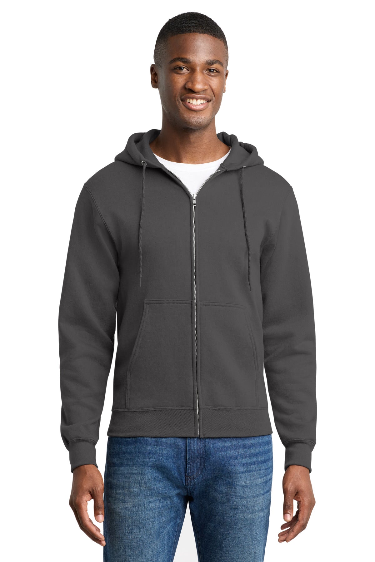 Port & Co ™ Core Fleece Full-Zip Hooded Sweatshirt. PC78ZH