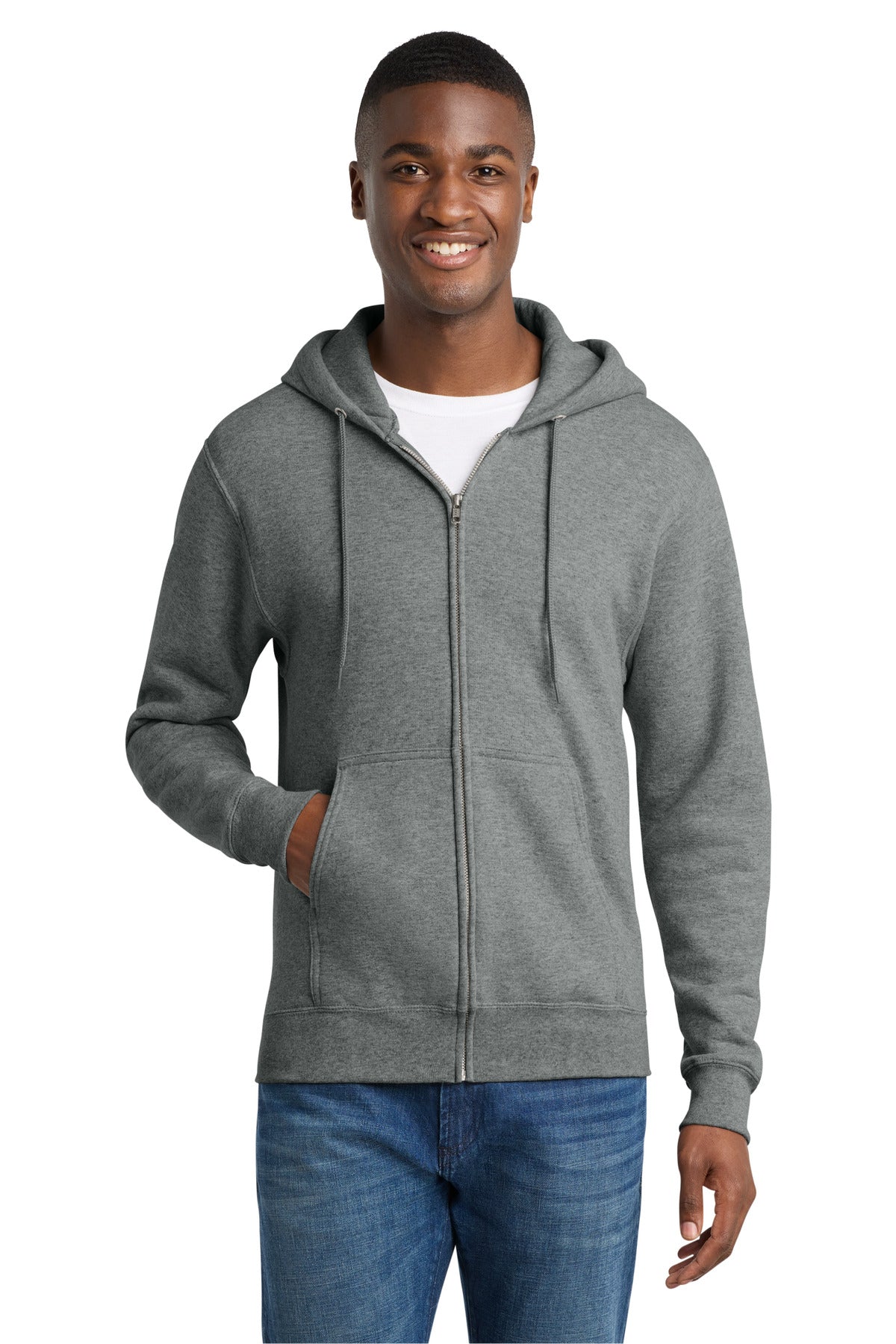 Port & Co ™ Core Fleece Full-Zip Hooded Sweatshirt. PC78ZH