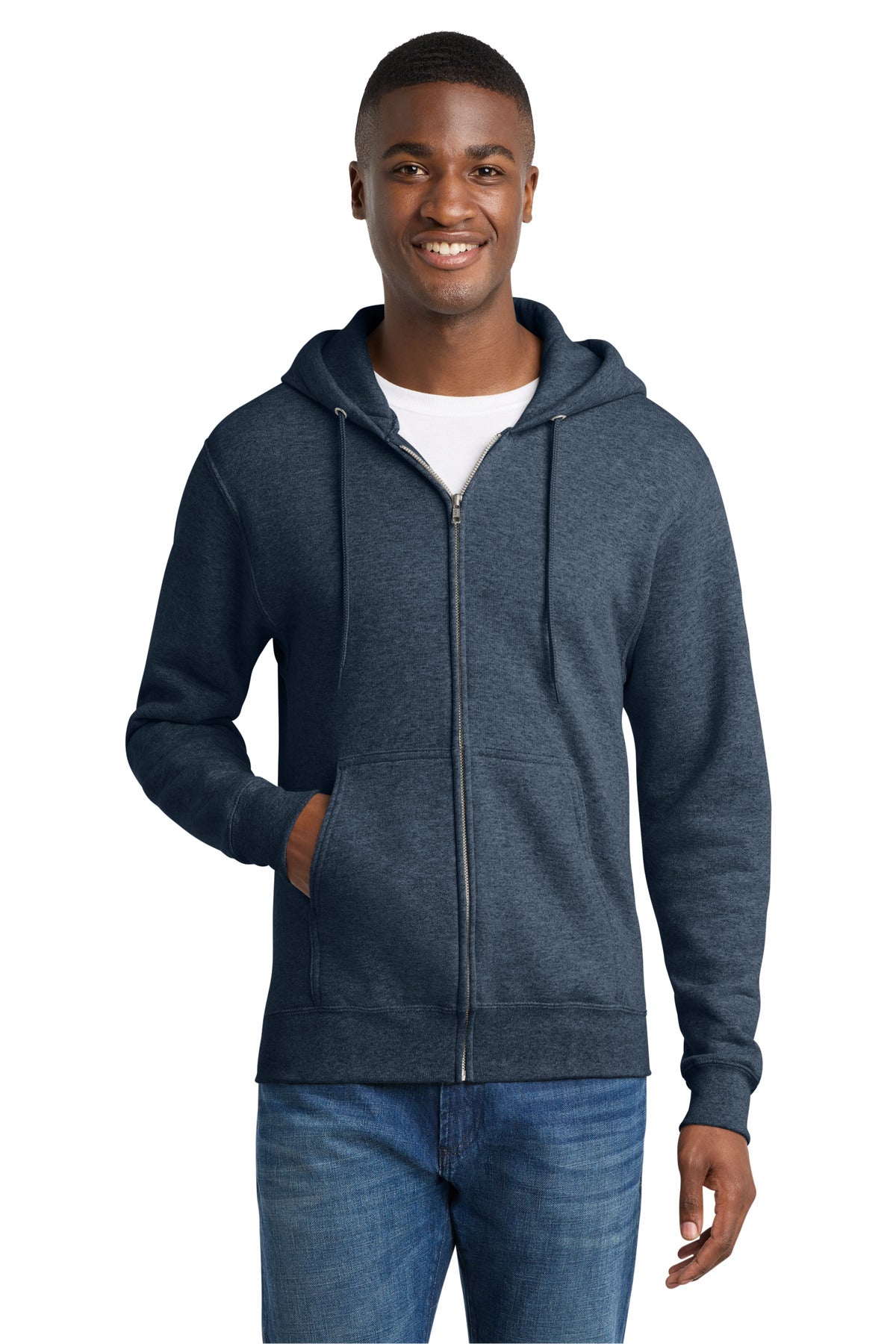 Port & Co ™ Core Fleece Full-Zip Hooded Sweatshirt. PC78ZH