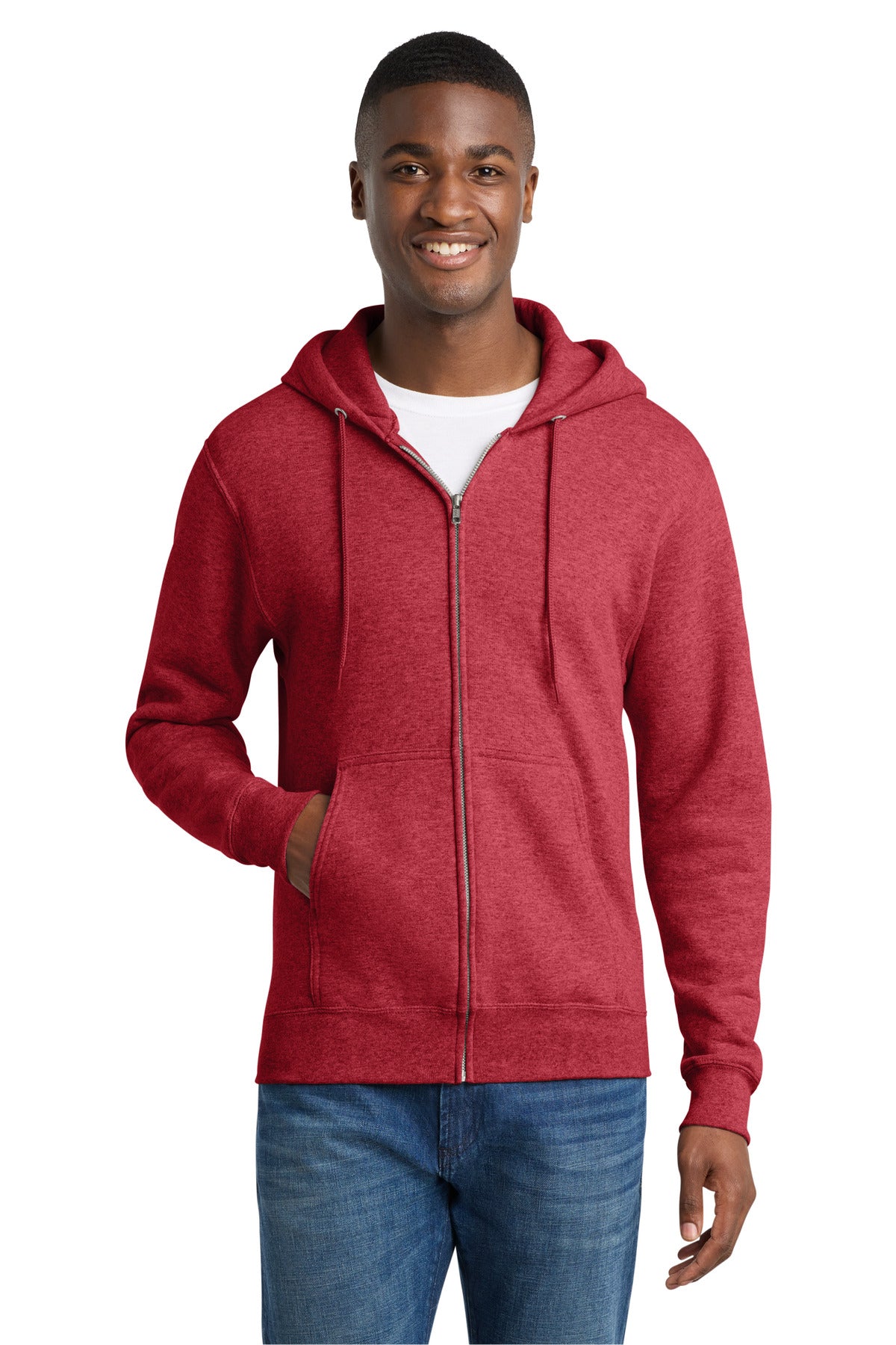 Port & Co ™ Core Fleece Full-Zip Hooded Sweatshirt. PC78ZH