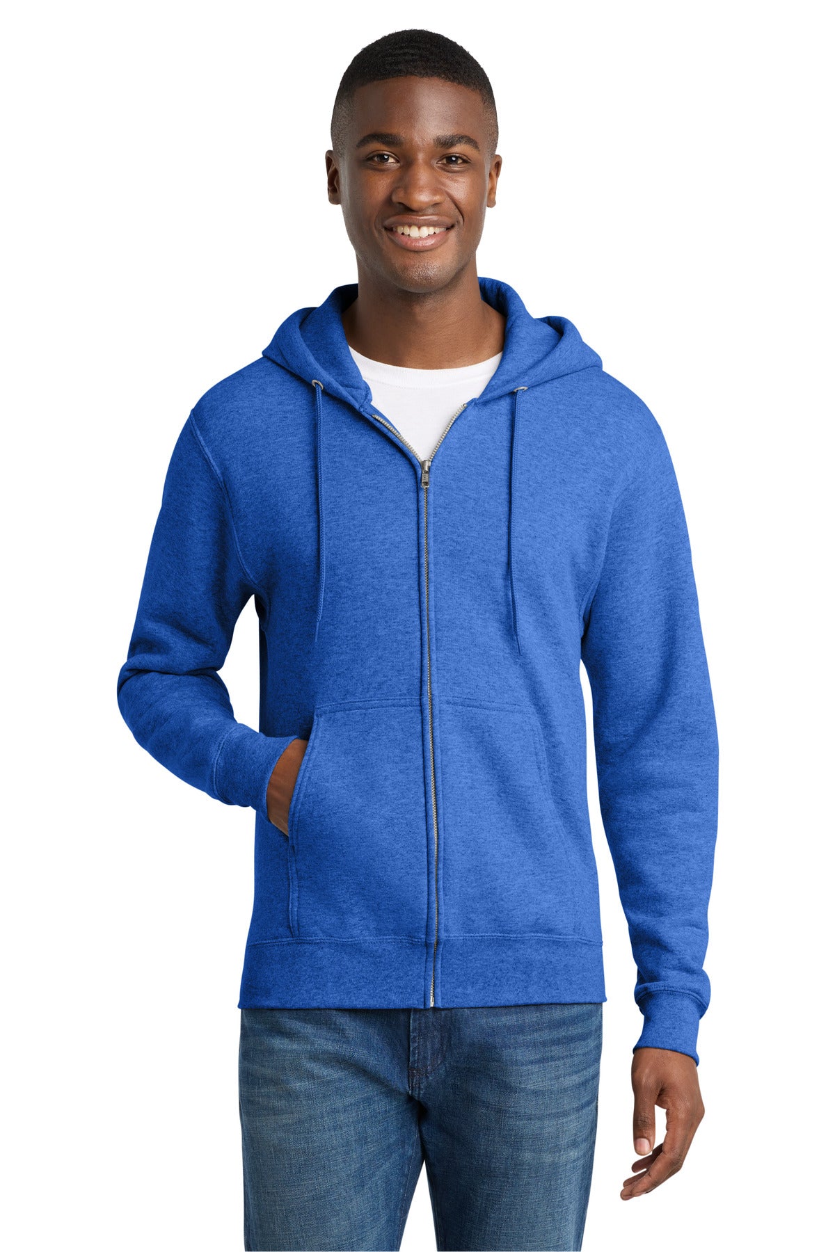 Port & Co ™ Core Fleece Full-Zip Hooded Sweatshirt. PC78ZH