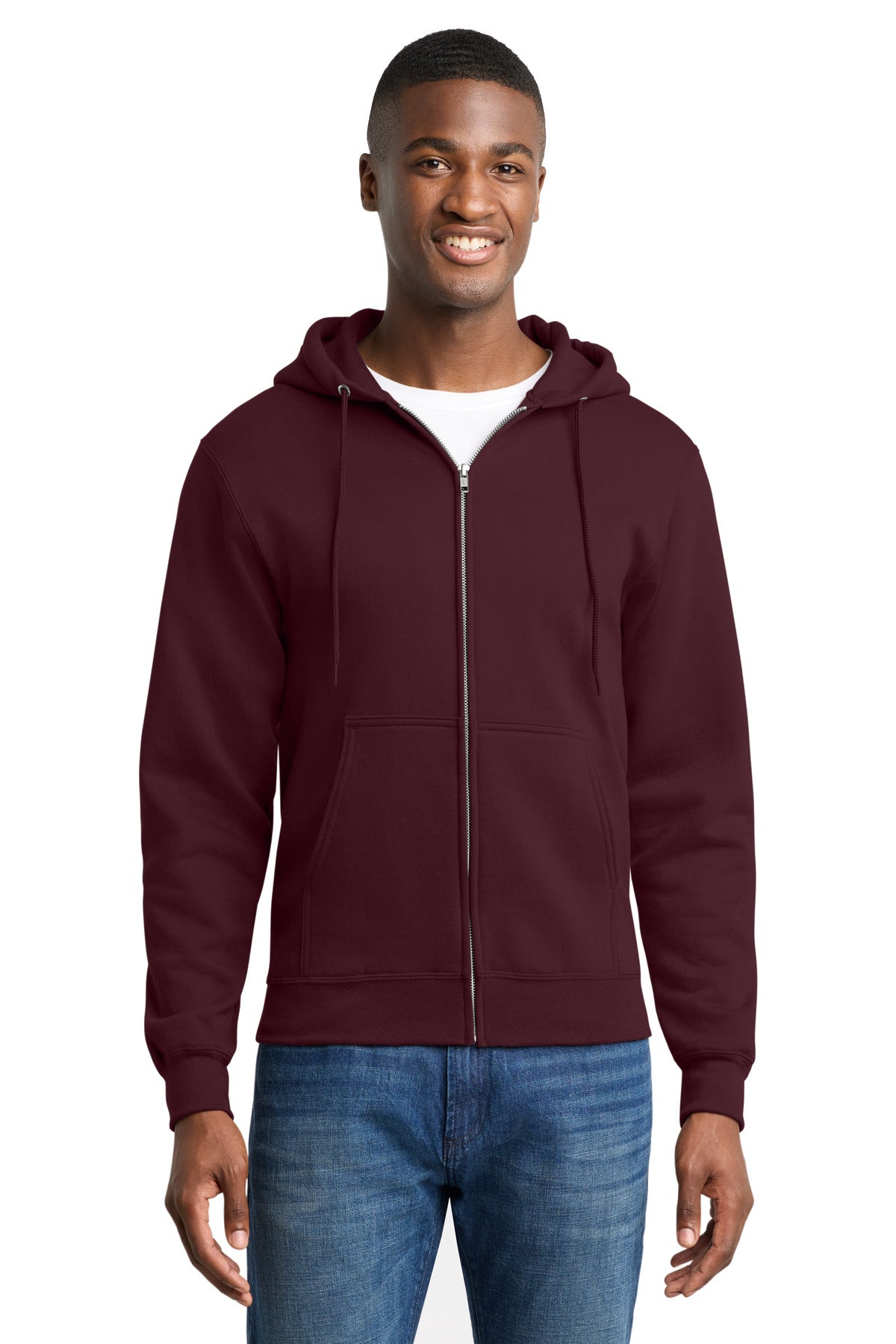 Port & Co ™ Core Fleece Full-Zip Hooded Sweatshirt. PC78ZH