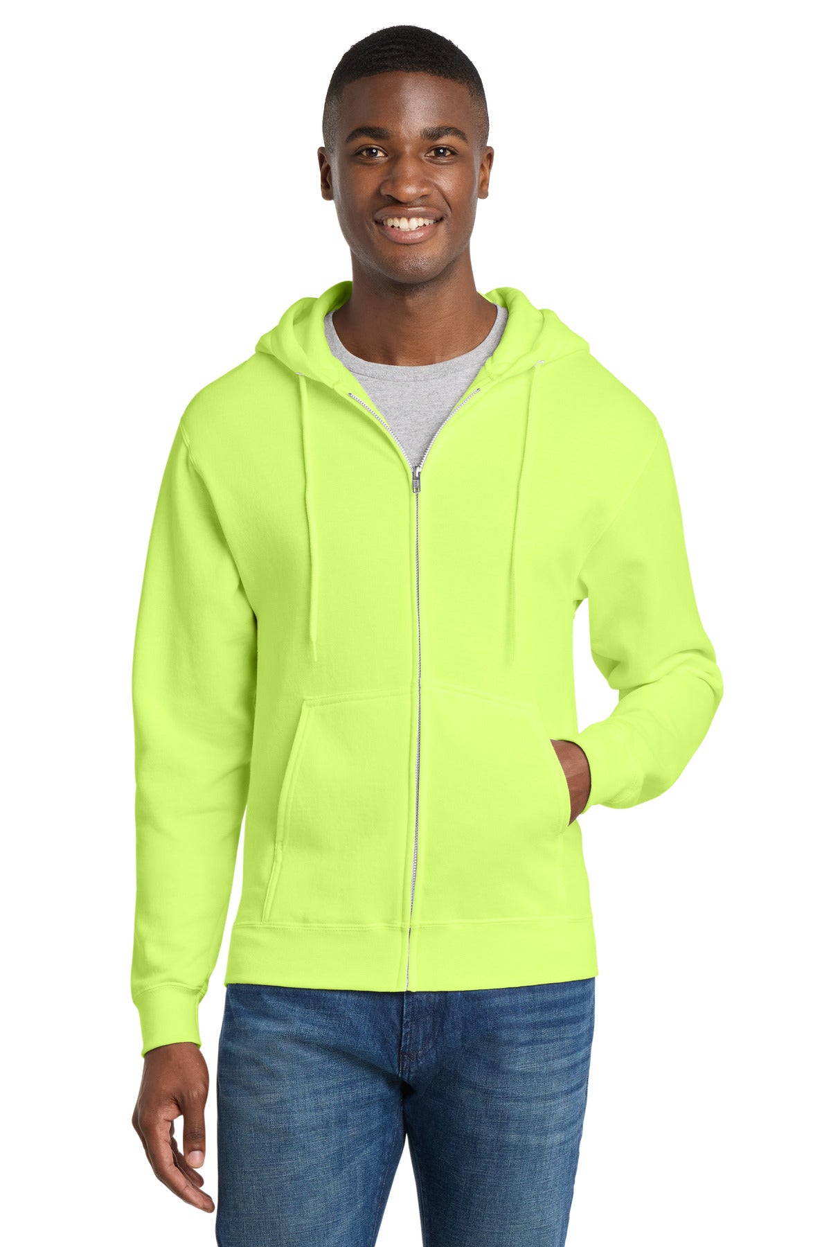 Port & Co ™ Core Fleece Full-Zip Hooded Sweatshirt. PC78ZH
